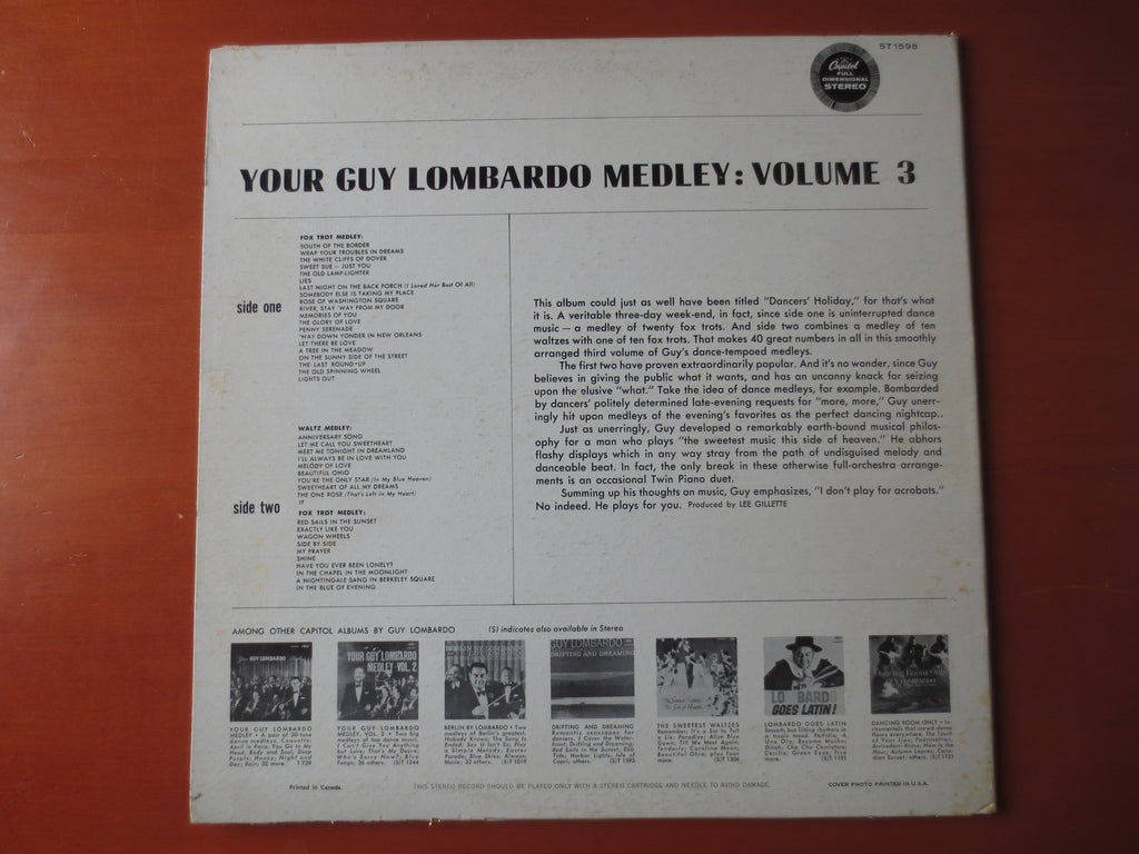 Guy Lombardo – Your Medley Vol. 3 (1961) Vinyl LP