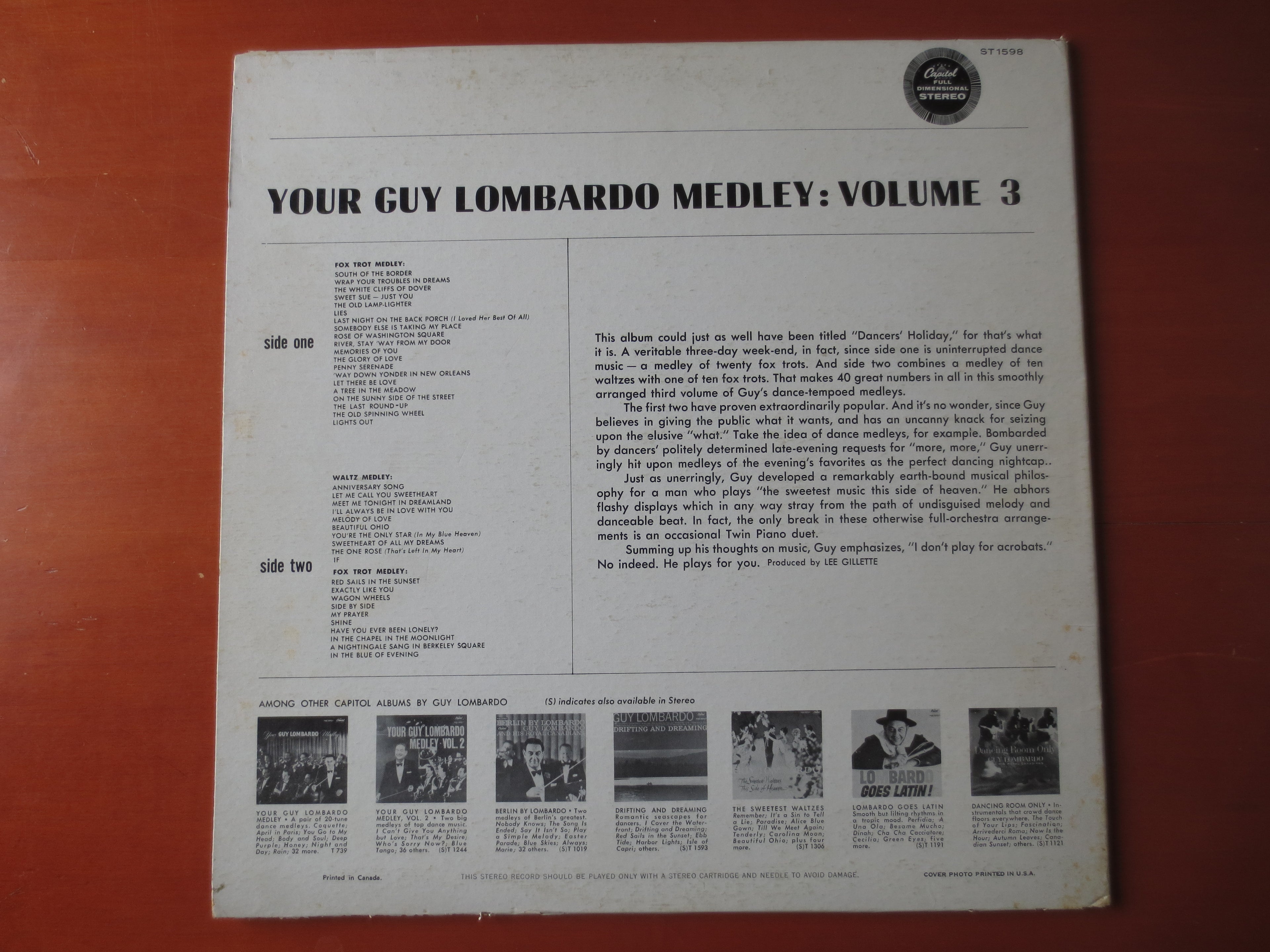 Guy Lombardo – Your Medley Vol. 3 (1961) Vinyl LP