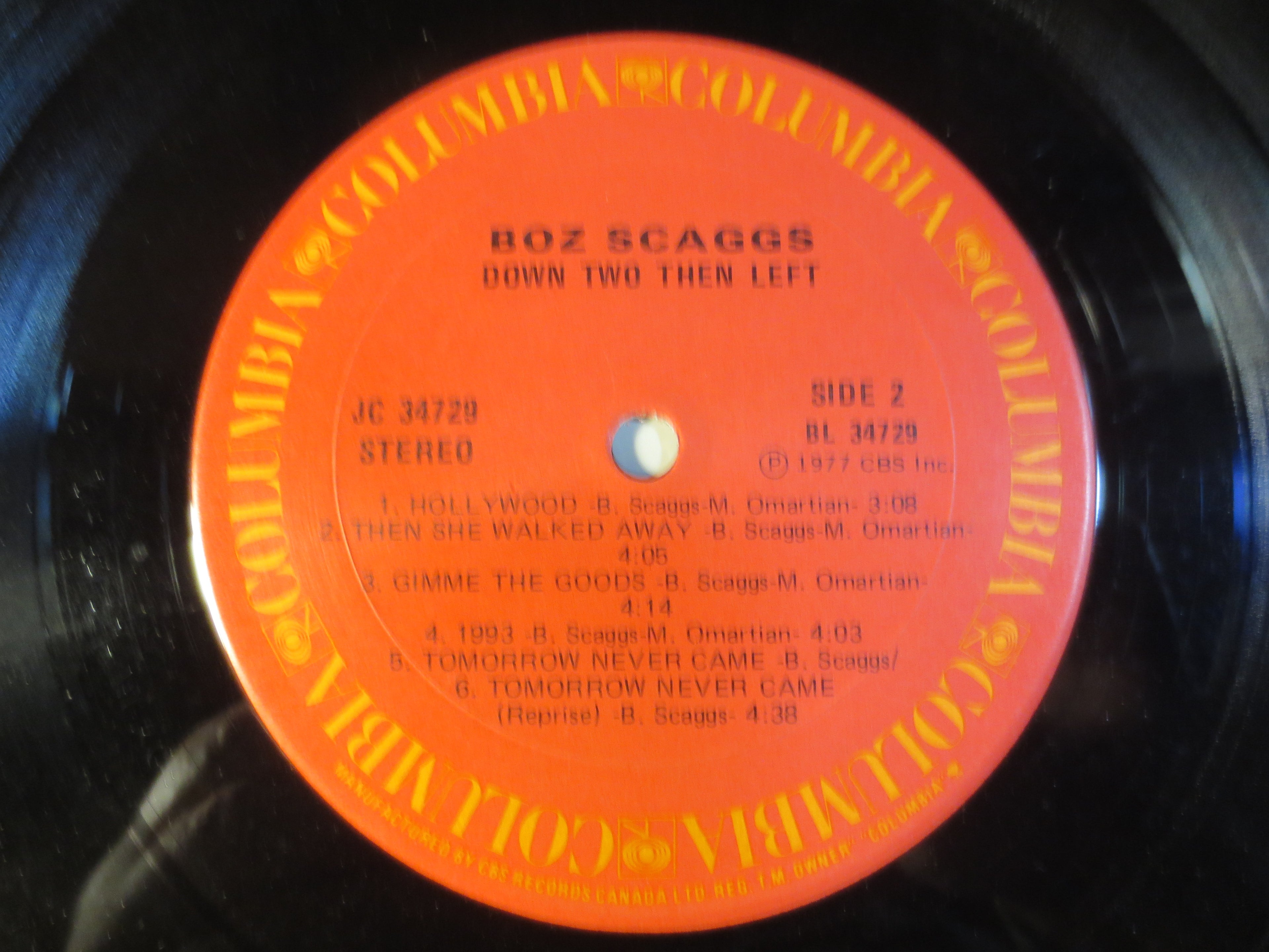 Boz Scaggs – Down Two Then Left (1977) Vinyl LP