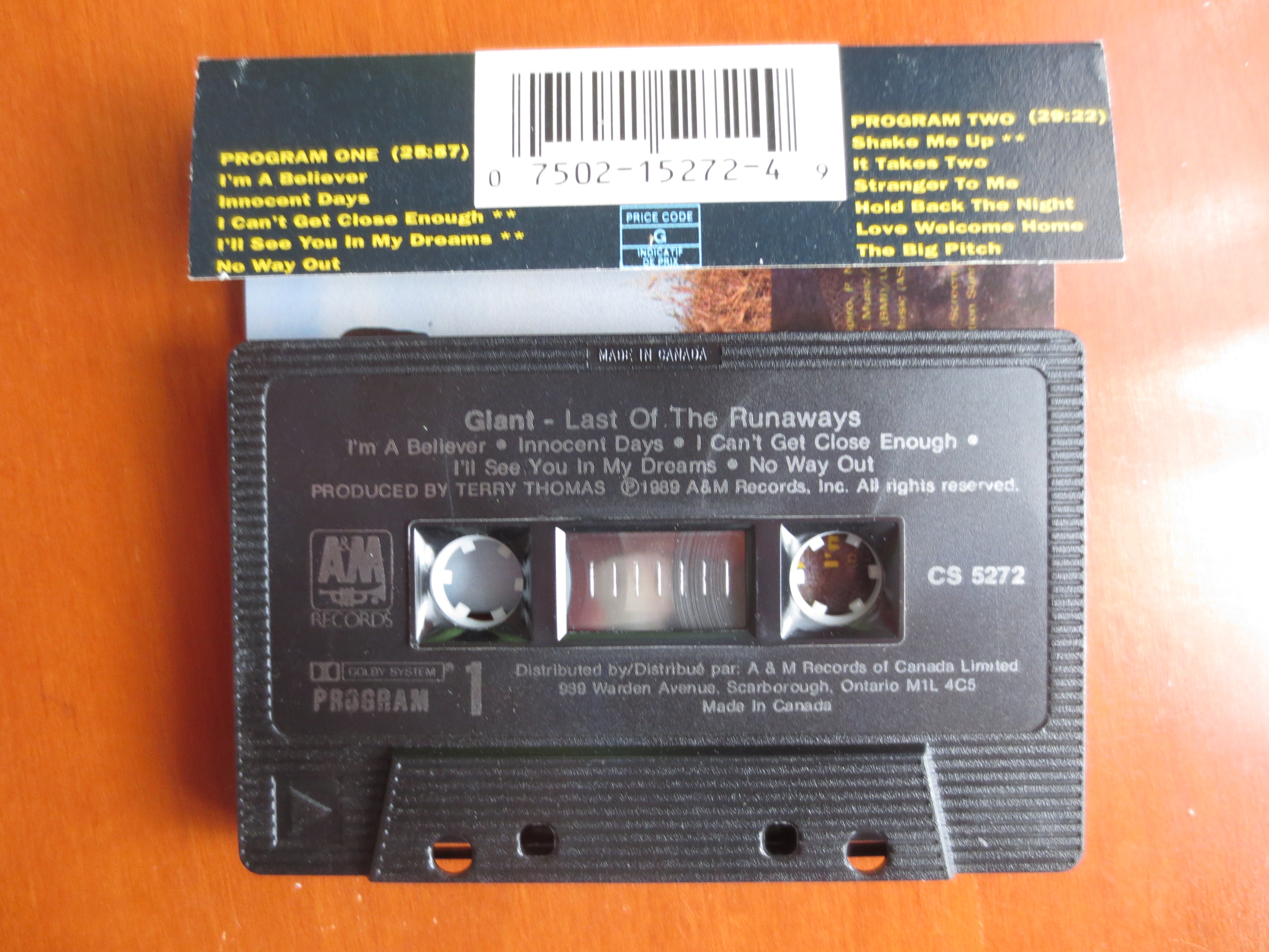 Giant – Last of the Runaways (1989) Cassette