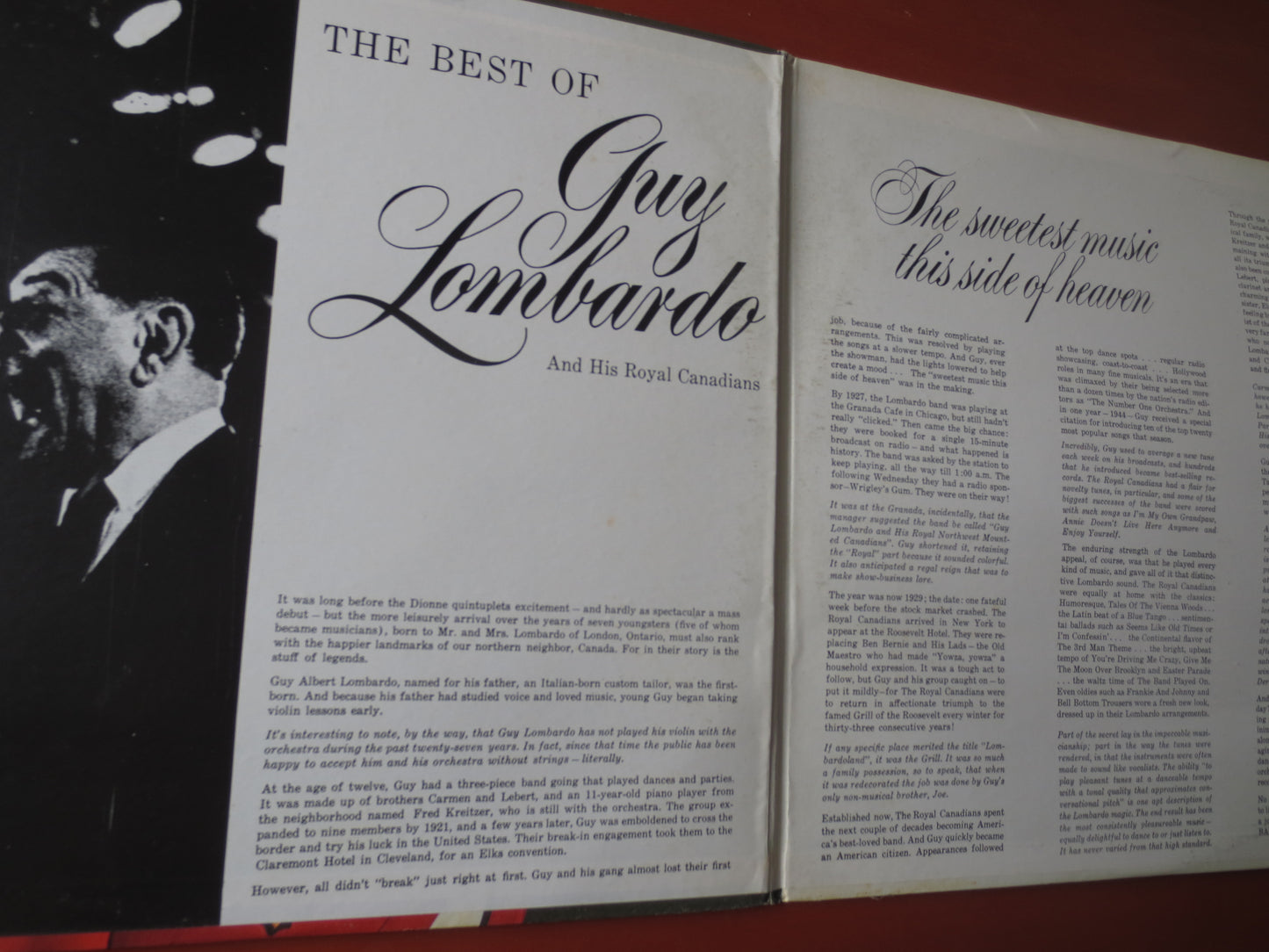 GUY LOMBARDO, BEST of, Guy Lombardo Records, Jazz Records, Vintage Vinyl, Record Vinyl, Guy Lombardo Albums, 1972 Records