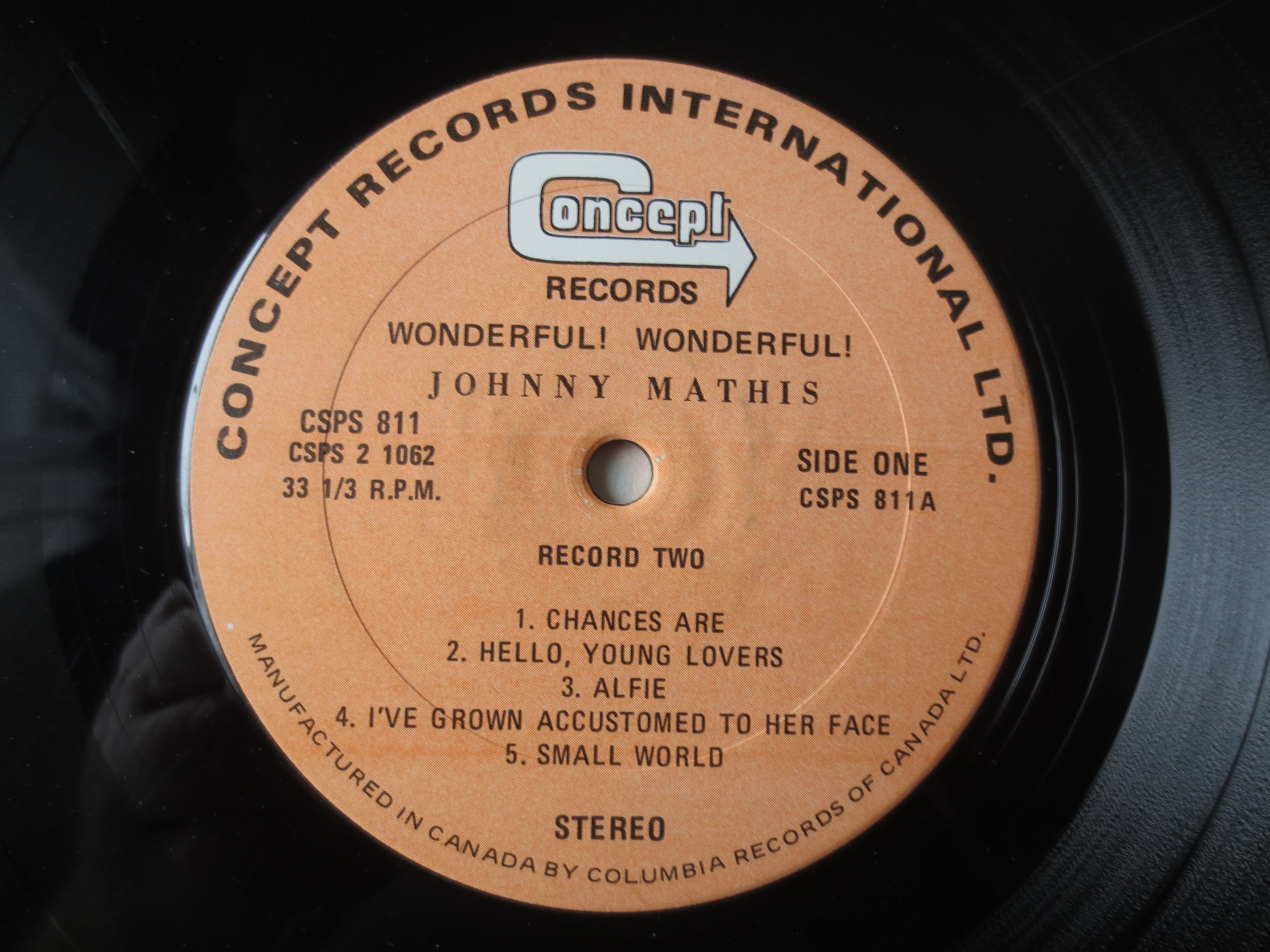Johnny Mathis – Wonderful (1972) Vinyl LP