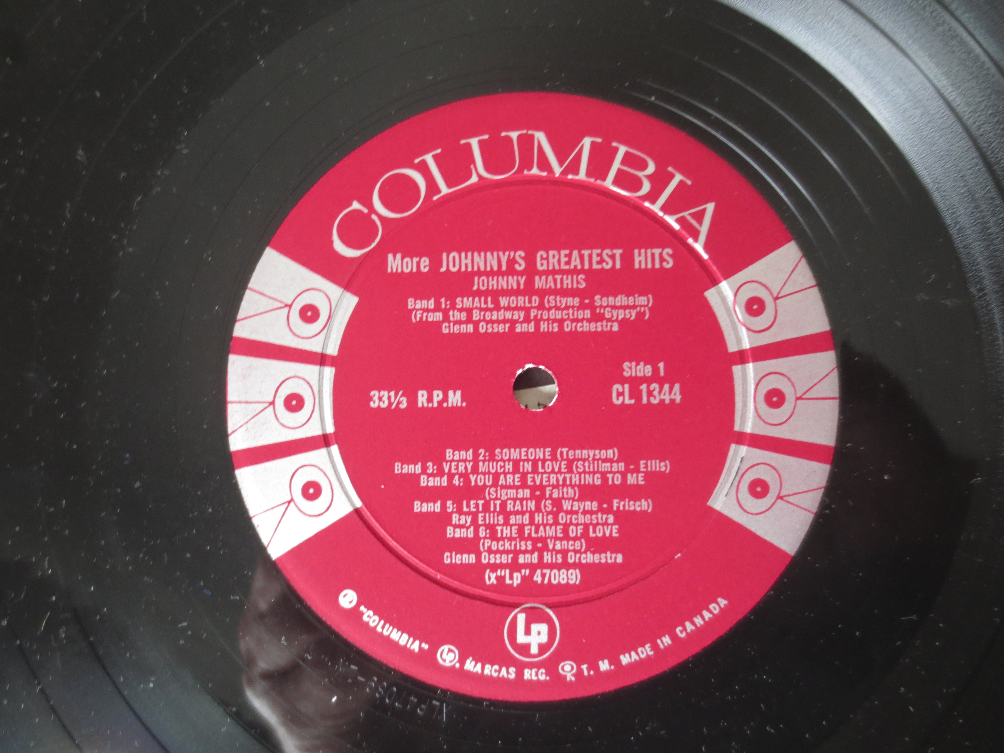 Johnny Mathis – More Johnny's Greatest Hits (1959) Vinyl LP