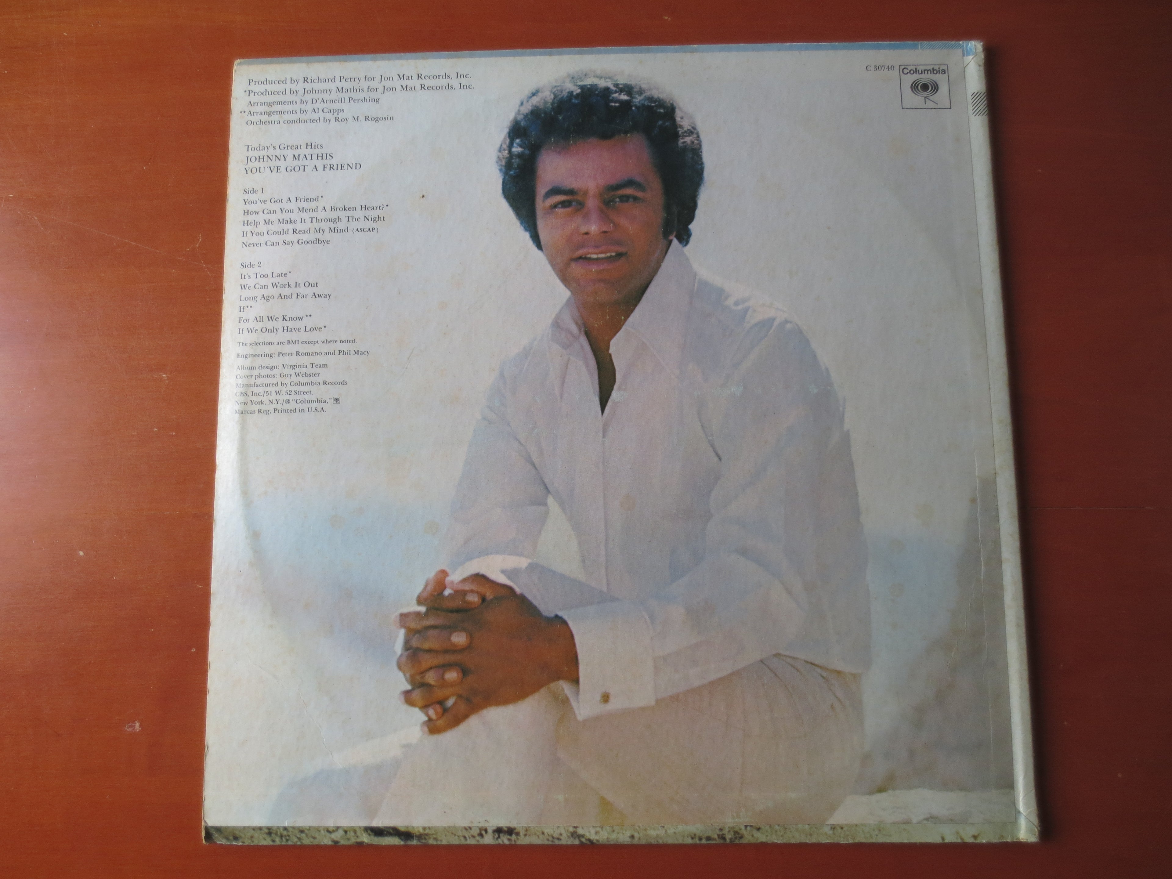 Johnny Mathis – You've Got a Friend (1971) Vinyl LP