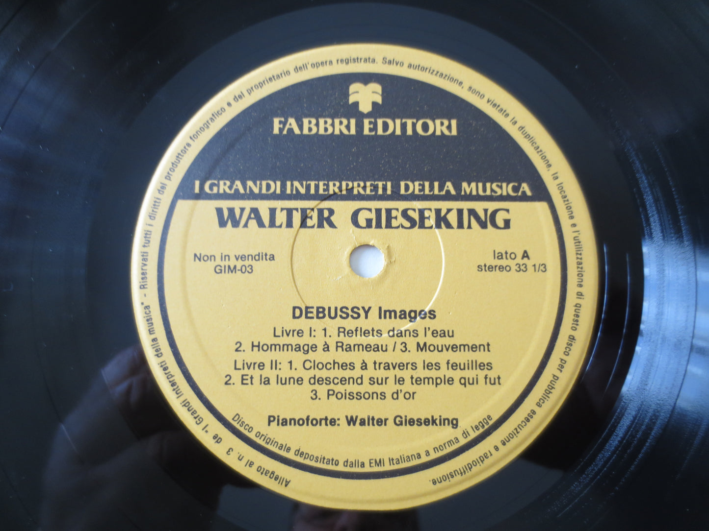 WALTER GIESEKING, Interpreta DEBUSSY, Vintage Vinyl, Classical Records, Classical Albums, Classical Lps,1Lps, 1959 Records