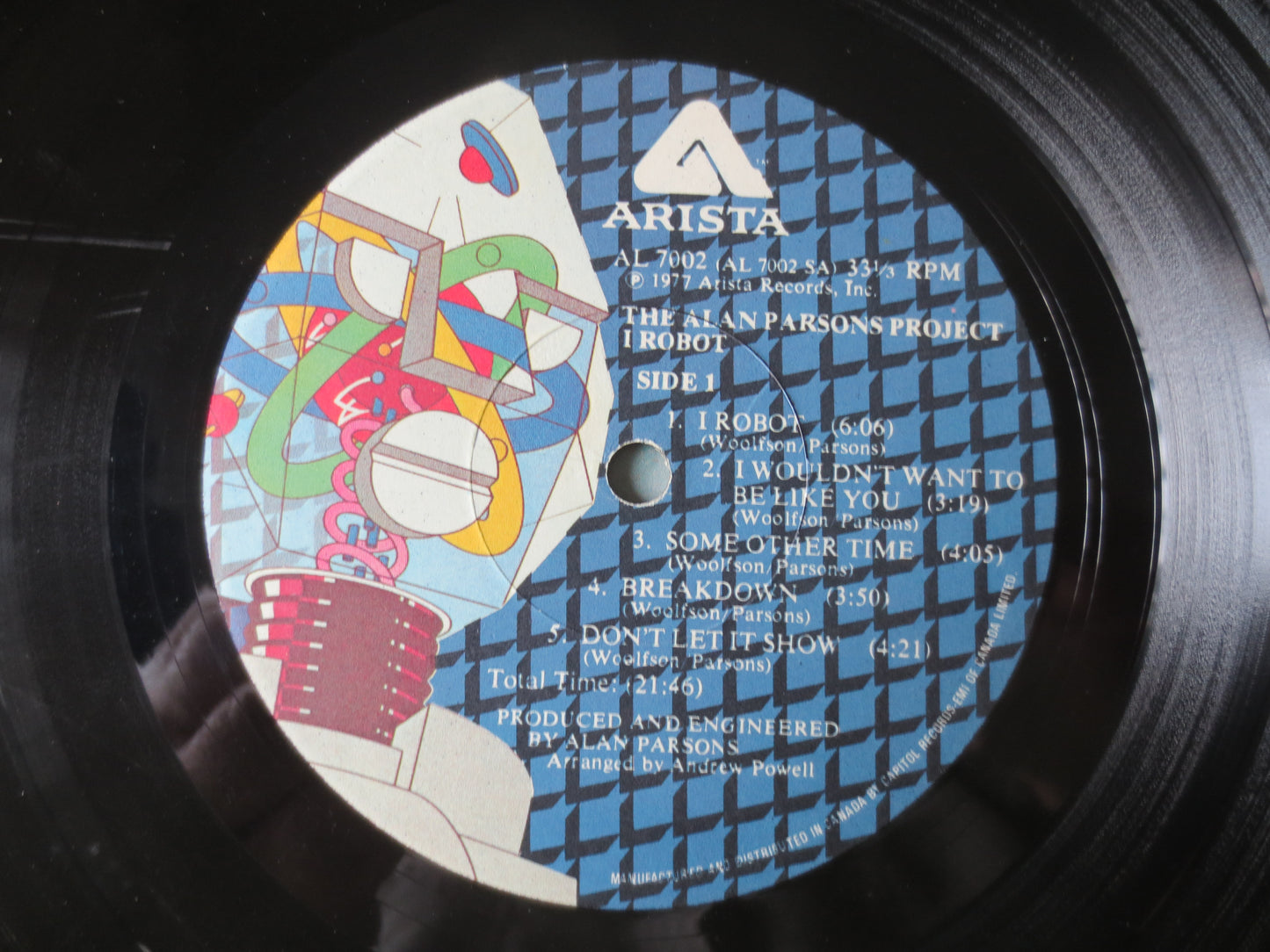 ALAN PARSONS PROJECT, I Robot, Rock Record, Rock Vinyl, Vintage Vinyl, Record Vinyl, Vinyl Record, Vinyl Lp, 1977 Records