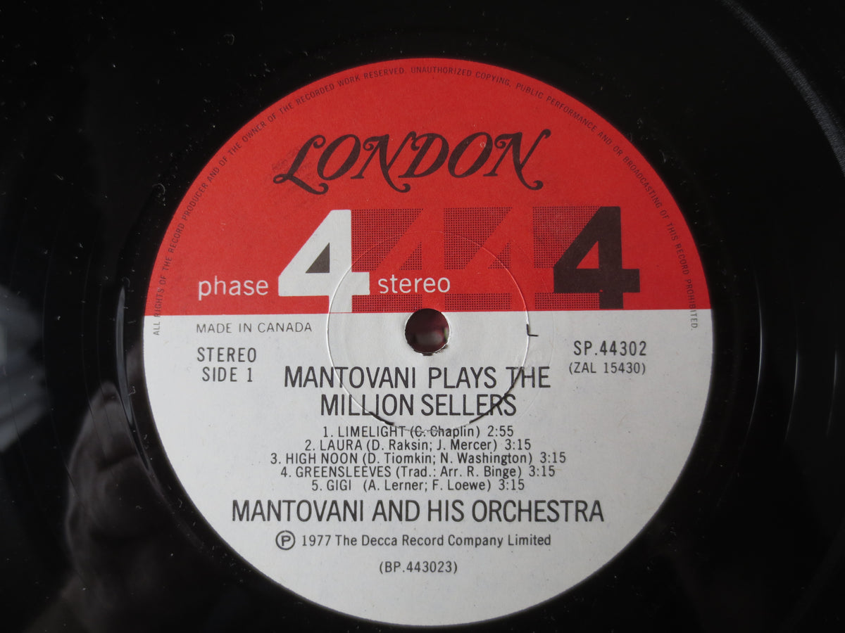 Mantovani – Million Sellers (1977) Double Vinyl LP