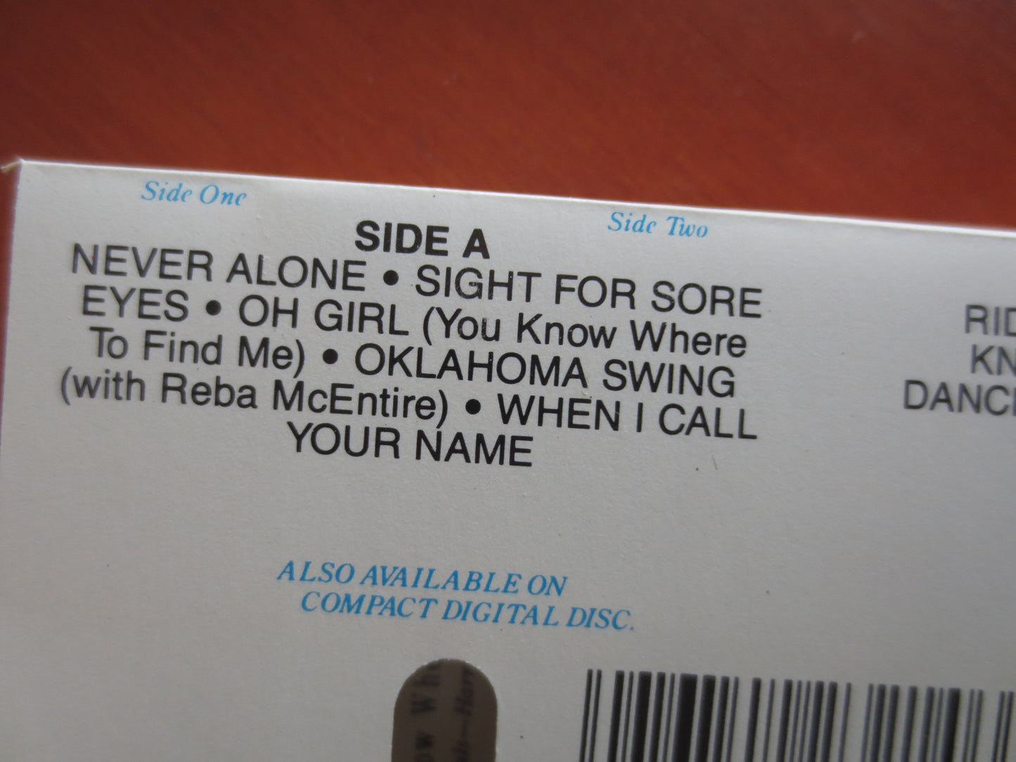 VINCE GILL Tape, When I CALL Your Name, Vince Gill Music, Tape Cassette, Vince Gill Cassette, Vince Gill Song, 1989 Cassette