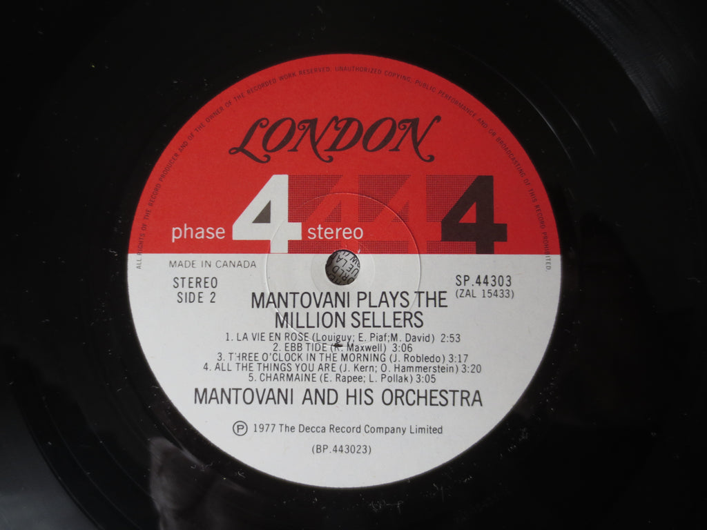 Mantovani – Million Sellers (1977) Double Vinyl LP