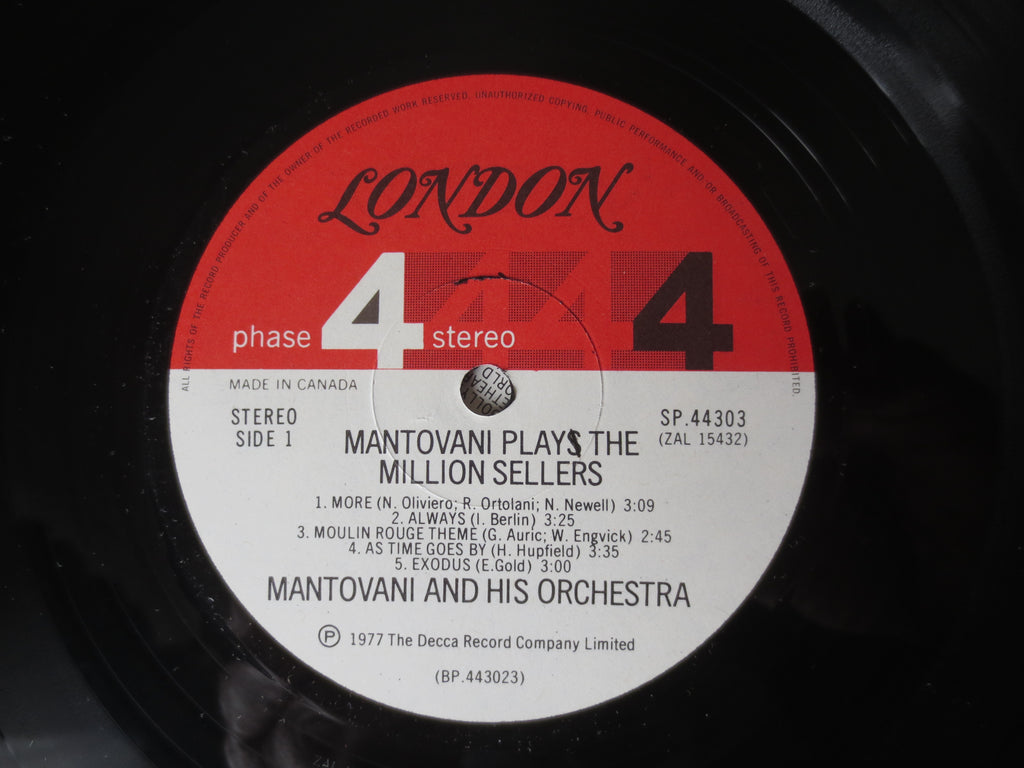 Mantovani – Million Sellers (1977) Double Vinyl LP