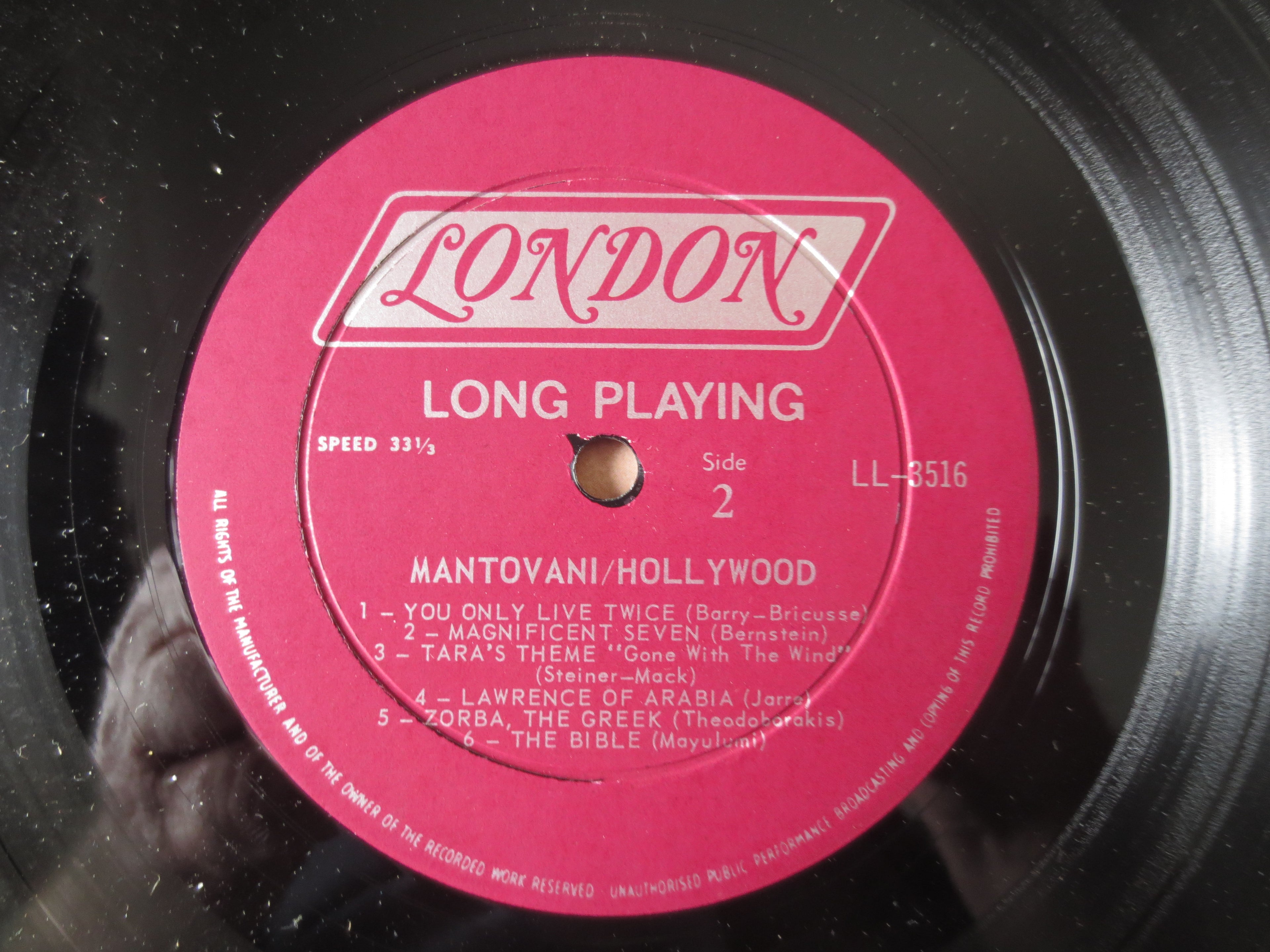Mantovani – Hollywood (1967) Vinyl LP