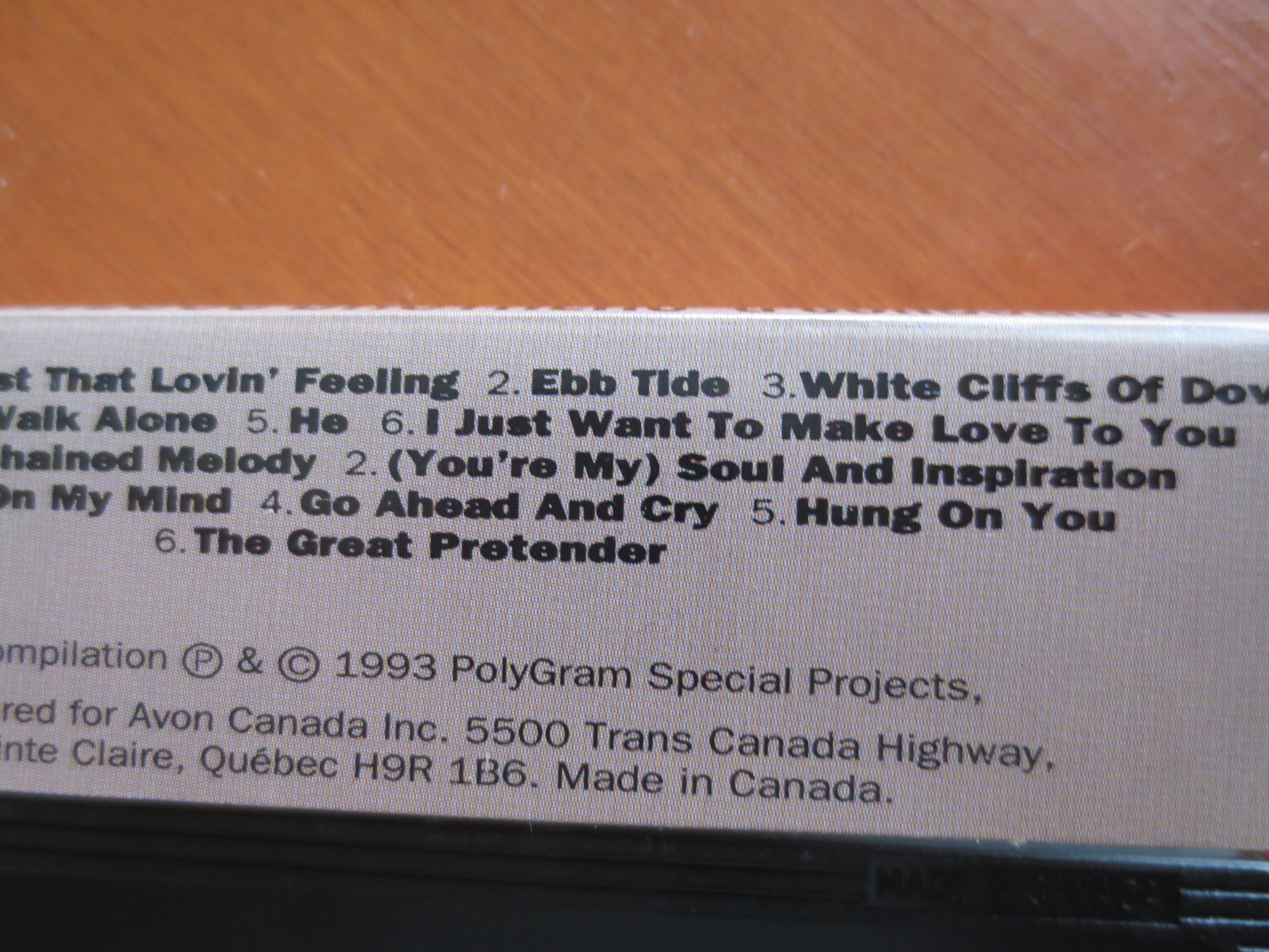 Righteous Brothers – A Collection (1993) Cassette