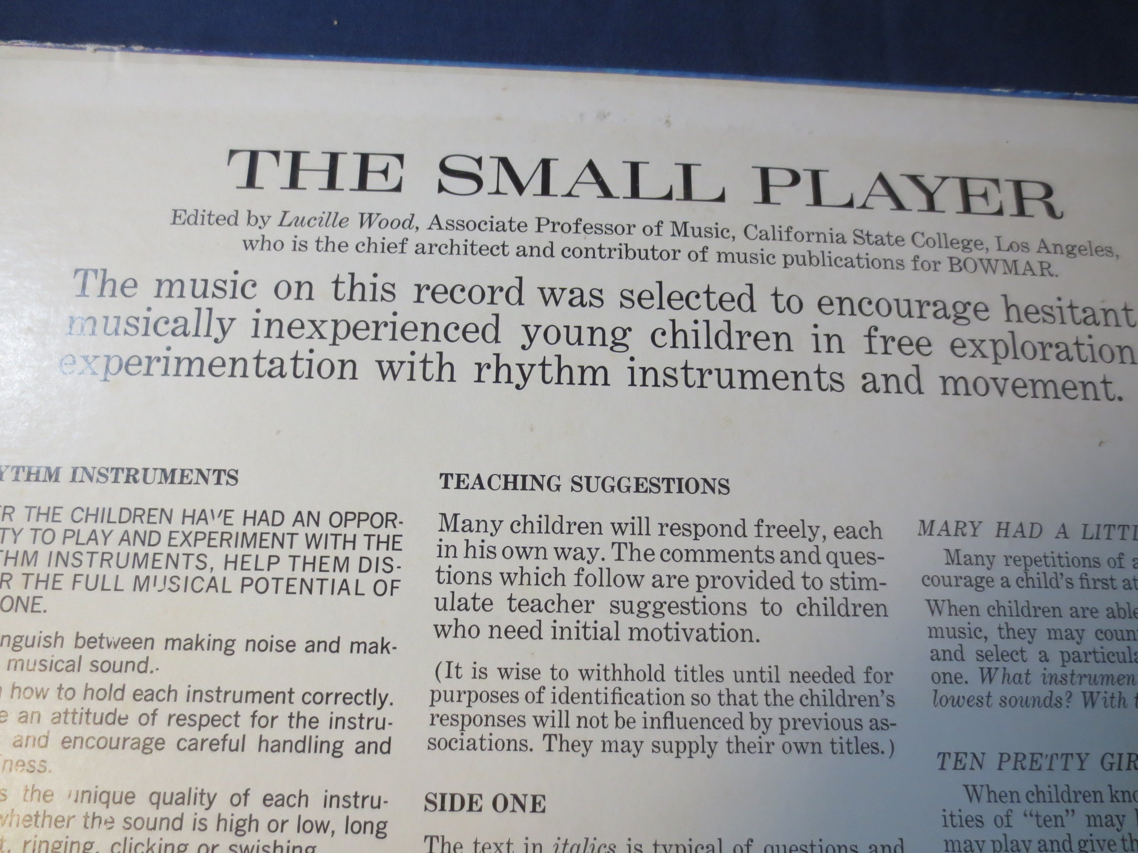 The Small Musician Series – The Small Player (1969) [Vinyl LP]