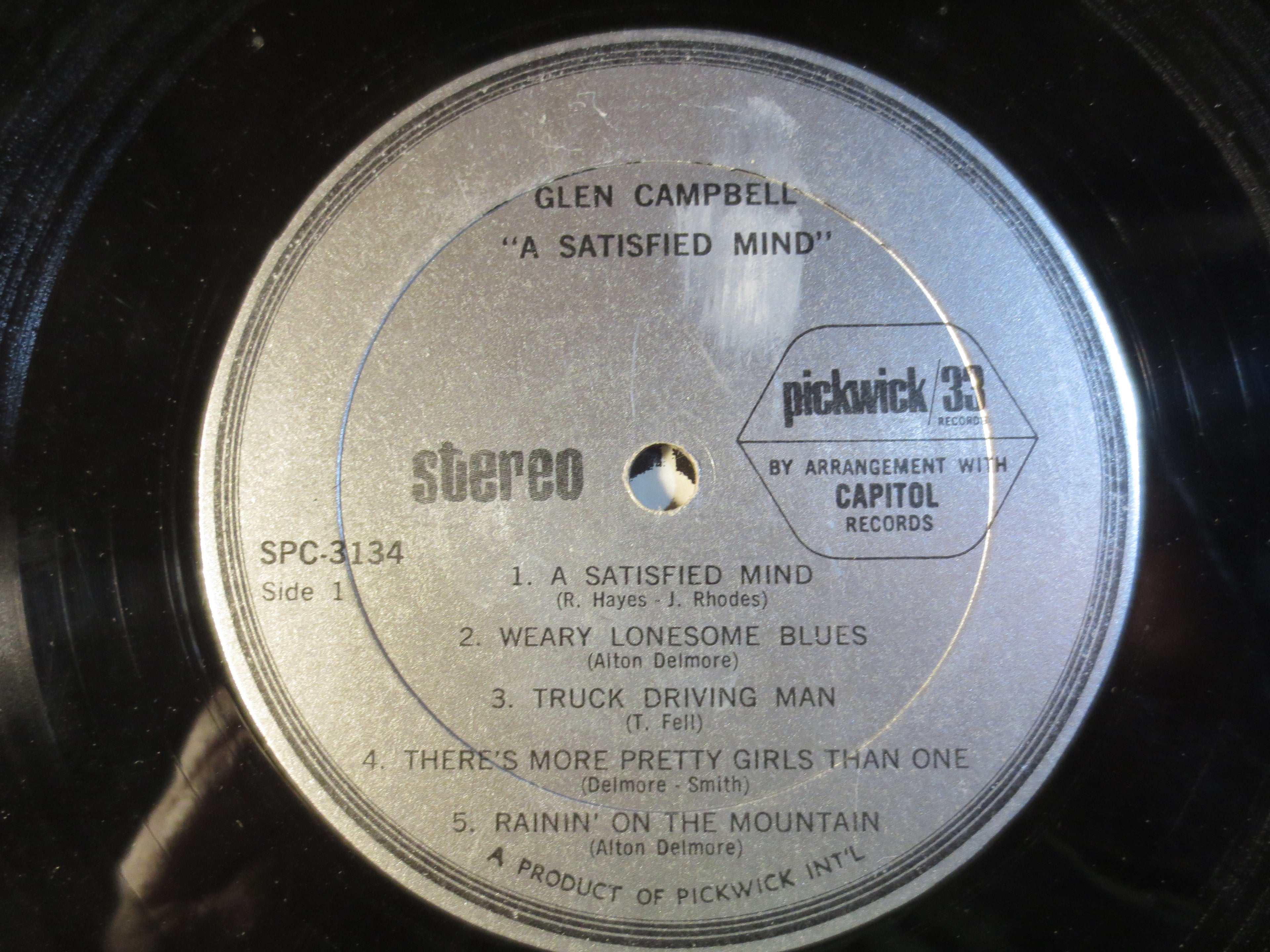 Glen Campbell – A Satisfied Mind (1971) Vinyl LP