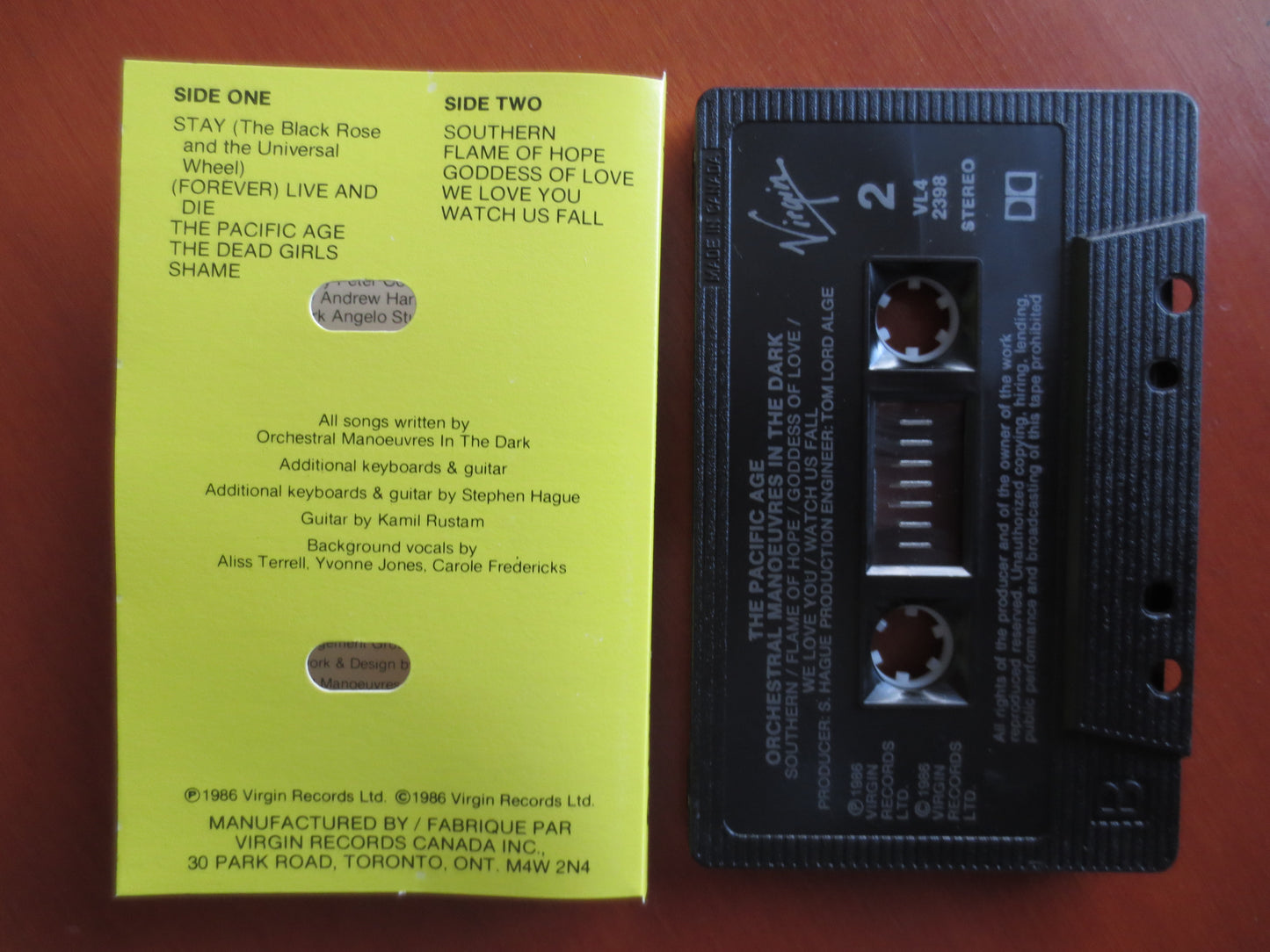 ORCHESTRAL MANOEUVRES, The PACIFIC Age, Rock Album, Rock Music, Rock Song, Tape Cassette, Rock Tape, Cassette, 1986 Cassette