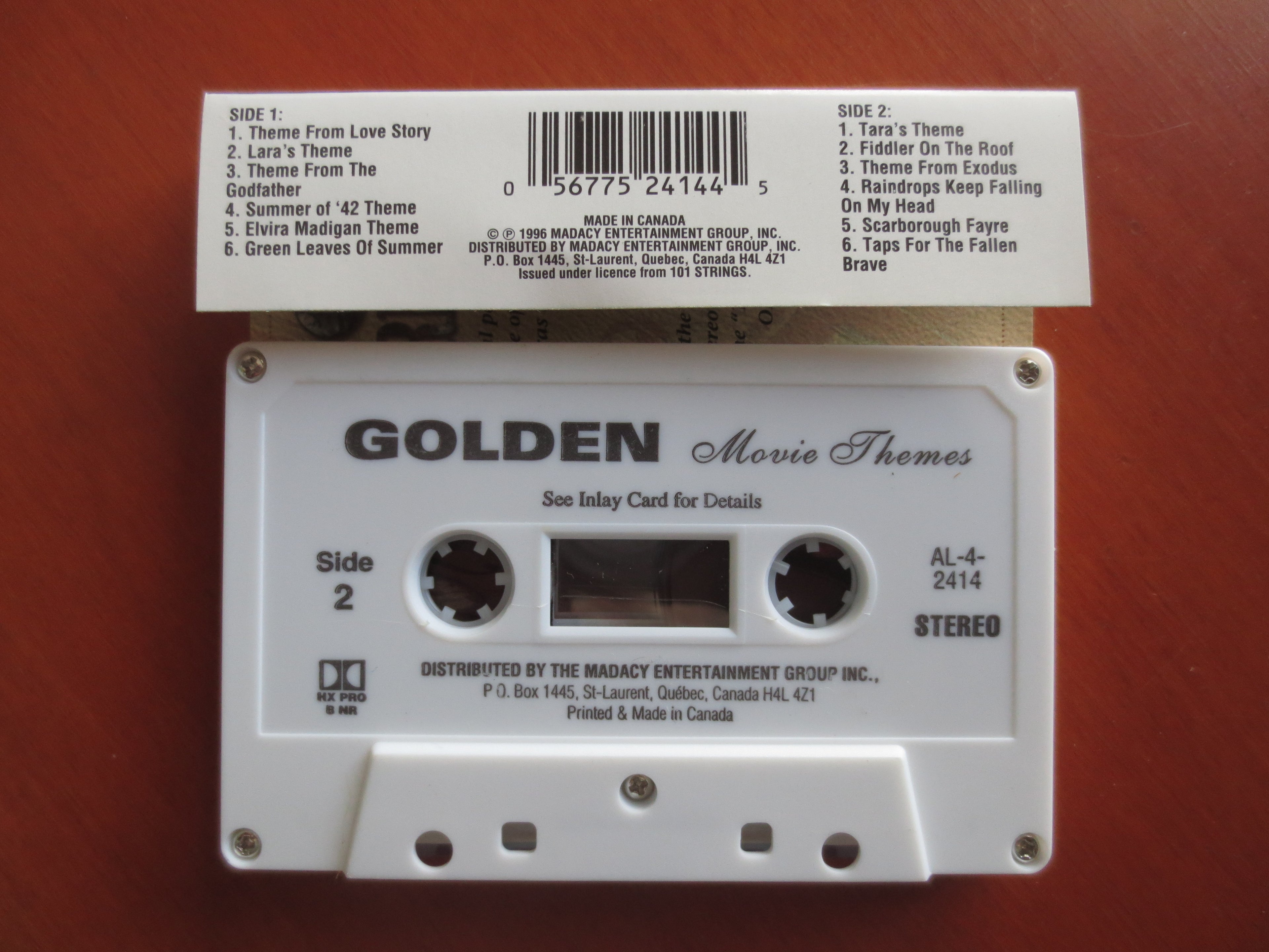 101 Strings Orchestra – Golden Movie Themes (1996) Cassette