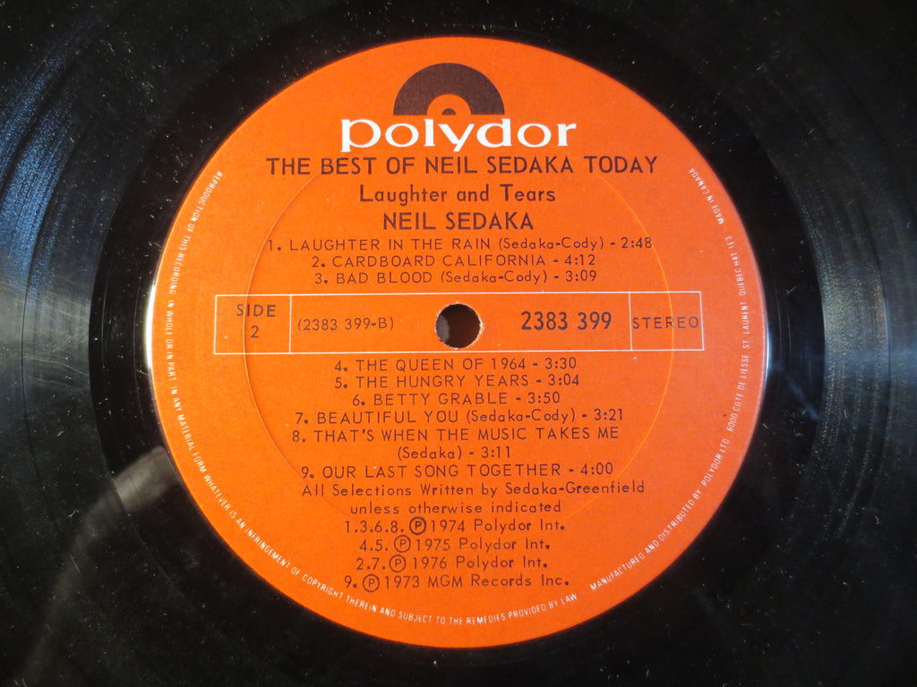 Neil Sedaka – The Best of Neil Sedaka Today (1976) Vinyl LP