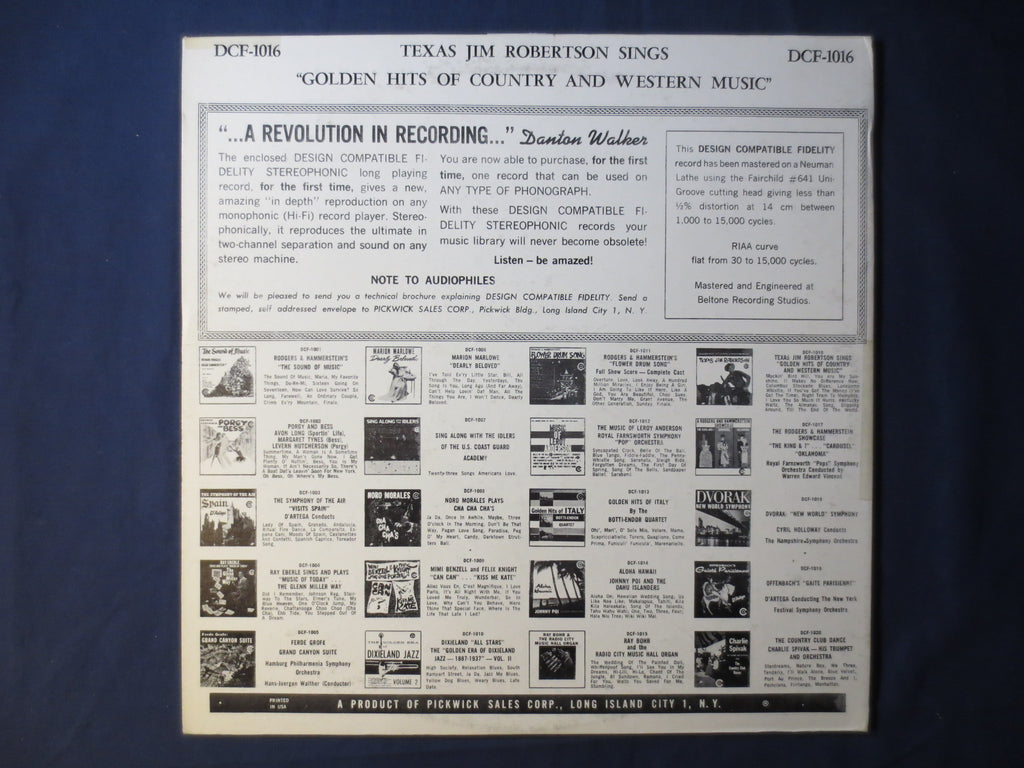 Texas Jim Robertson – Texas Jim Robertson (1959) Vinyl LP