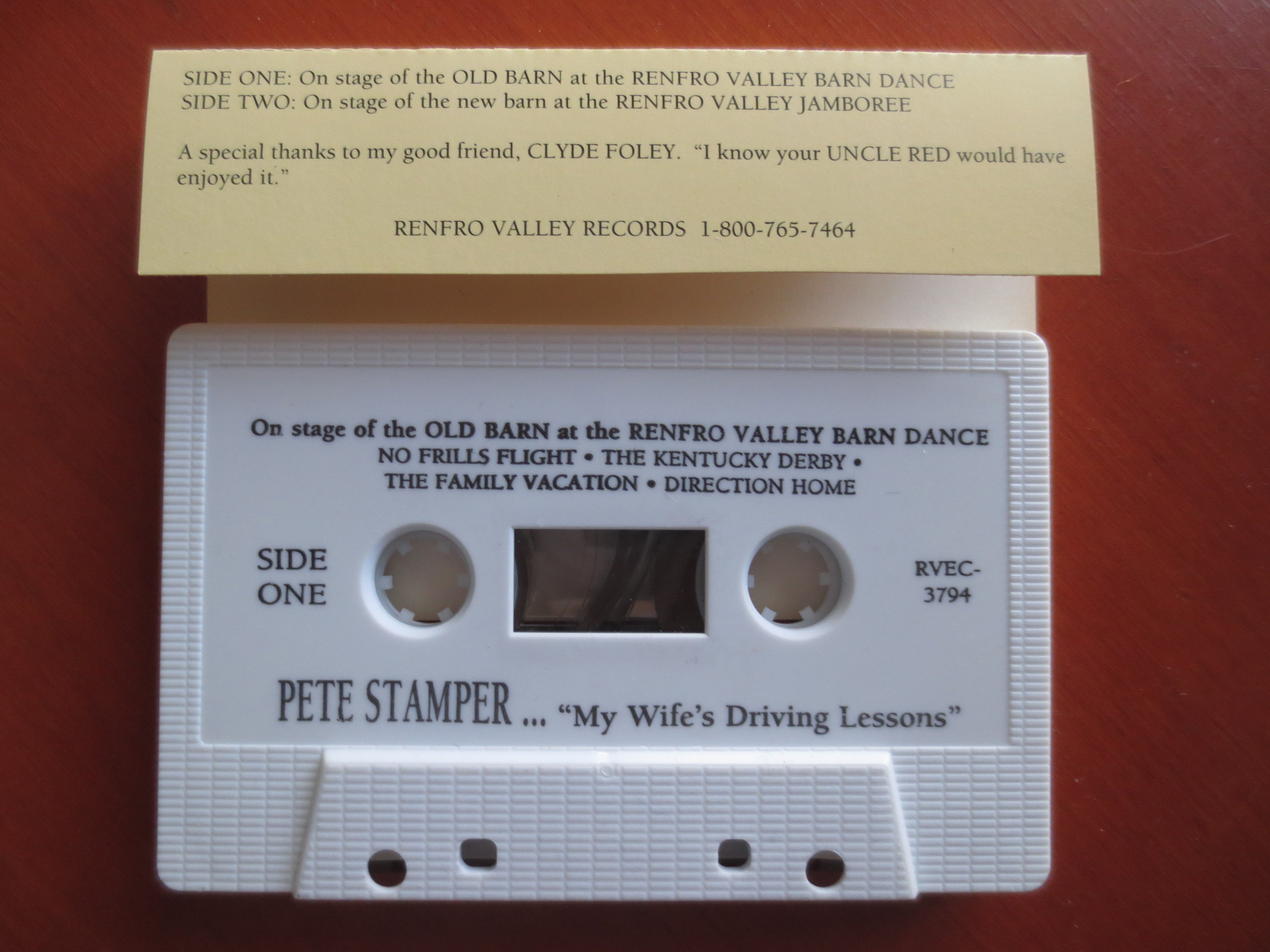 Pete Stamper – My Wife's Driving Lesson (Comedy) Cassette