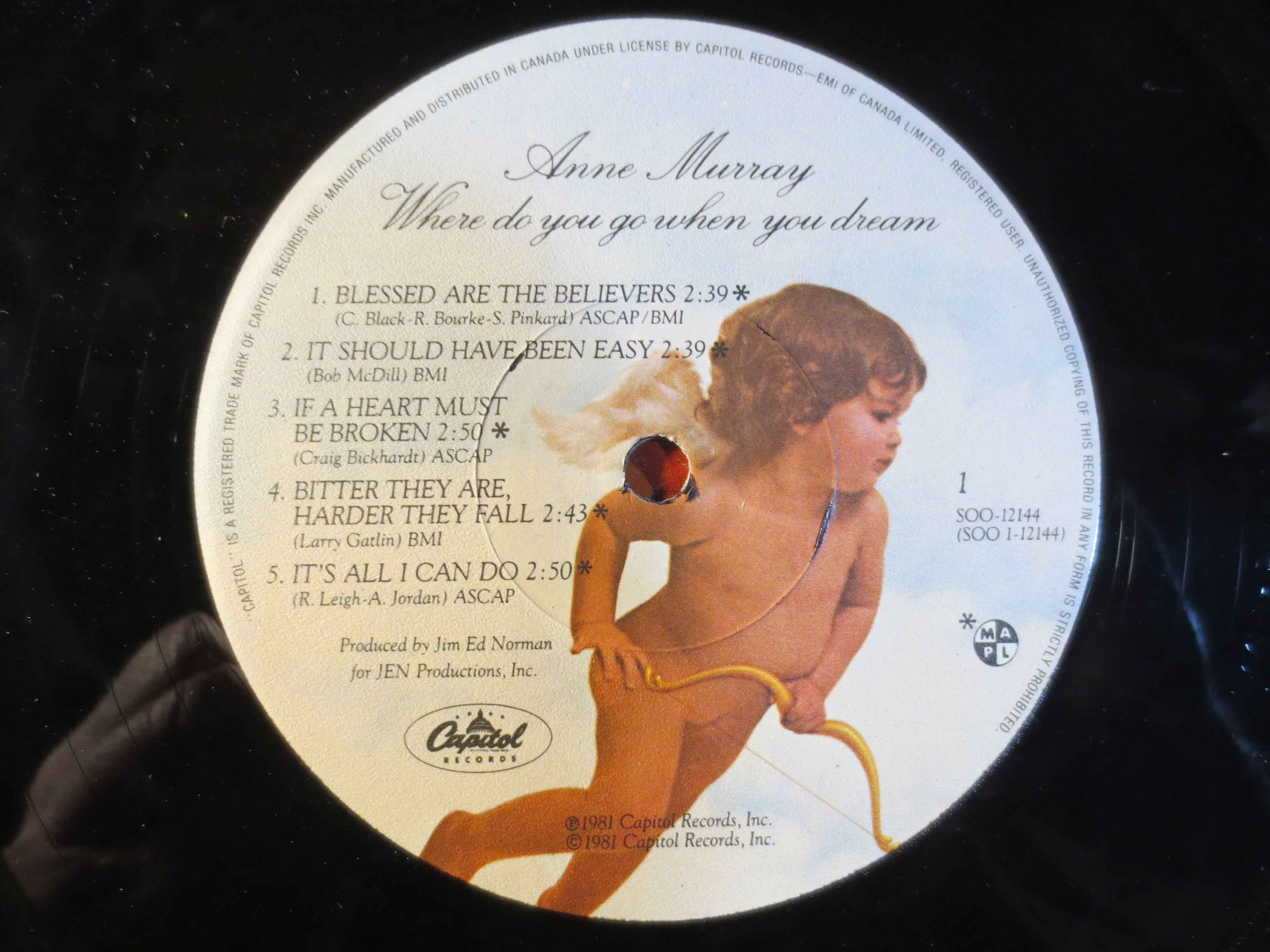 Anne Murray – Where Do You Go When You Dream (1981) Vinyl LP