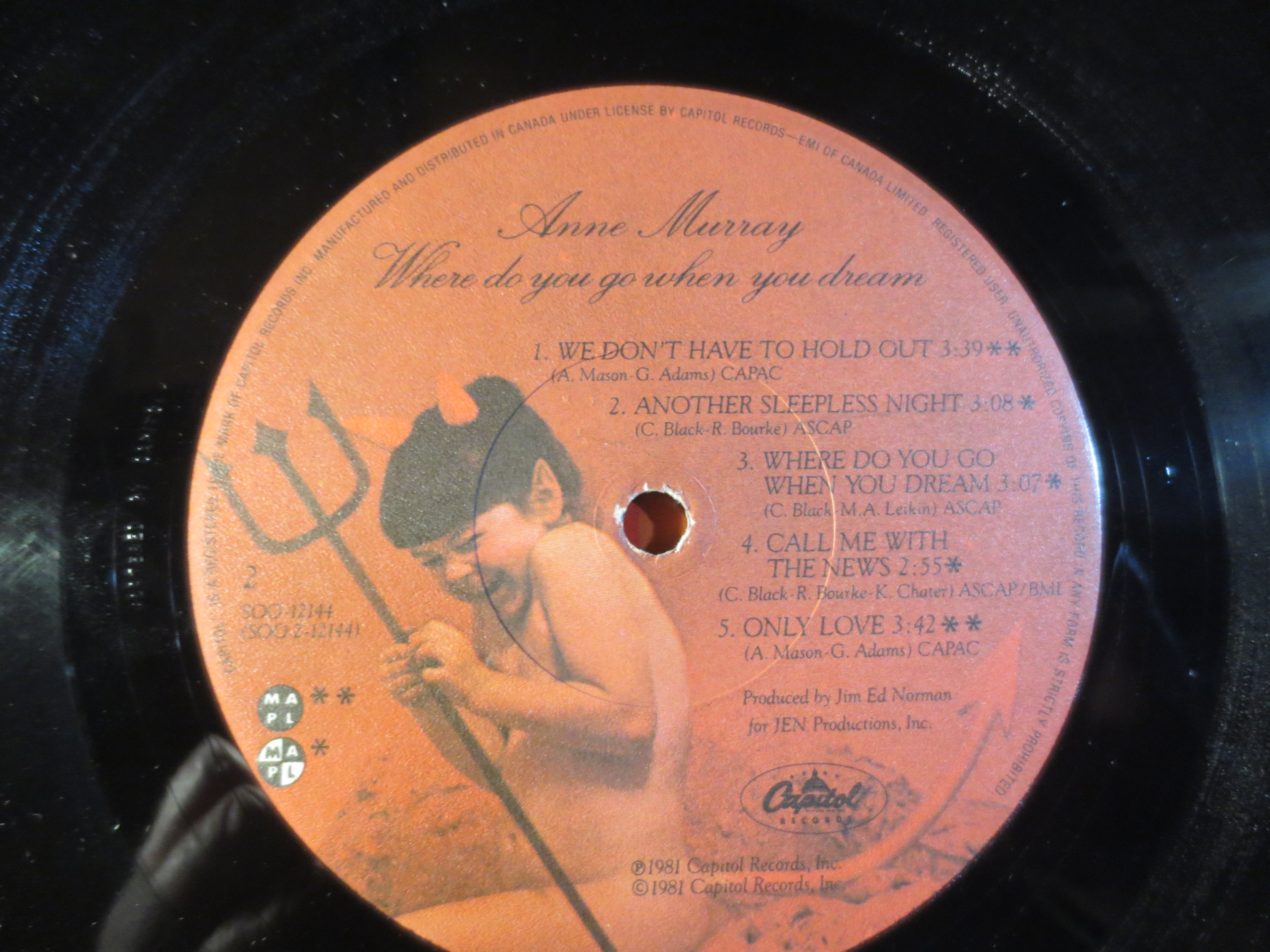 Anne Murray – Where Do You Go When You Dream (1981) Vinyl LP