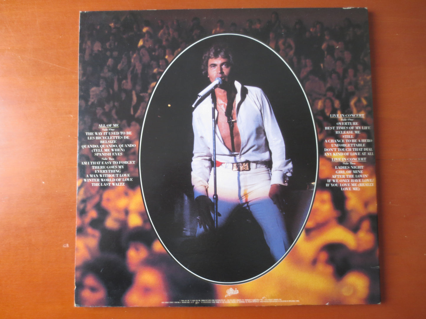 ENGELBERT HUMPERDINCK, Live in CONCERT, 2 Record Albums, Vintage Vinyl, Records, Vinyl Records, Vinyl Albums, 1980 Records