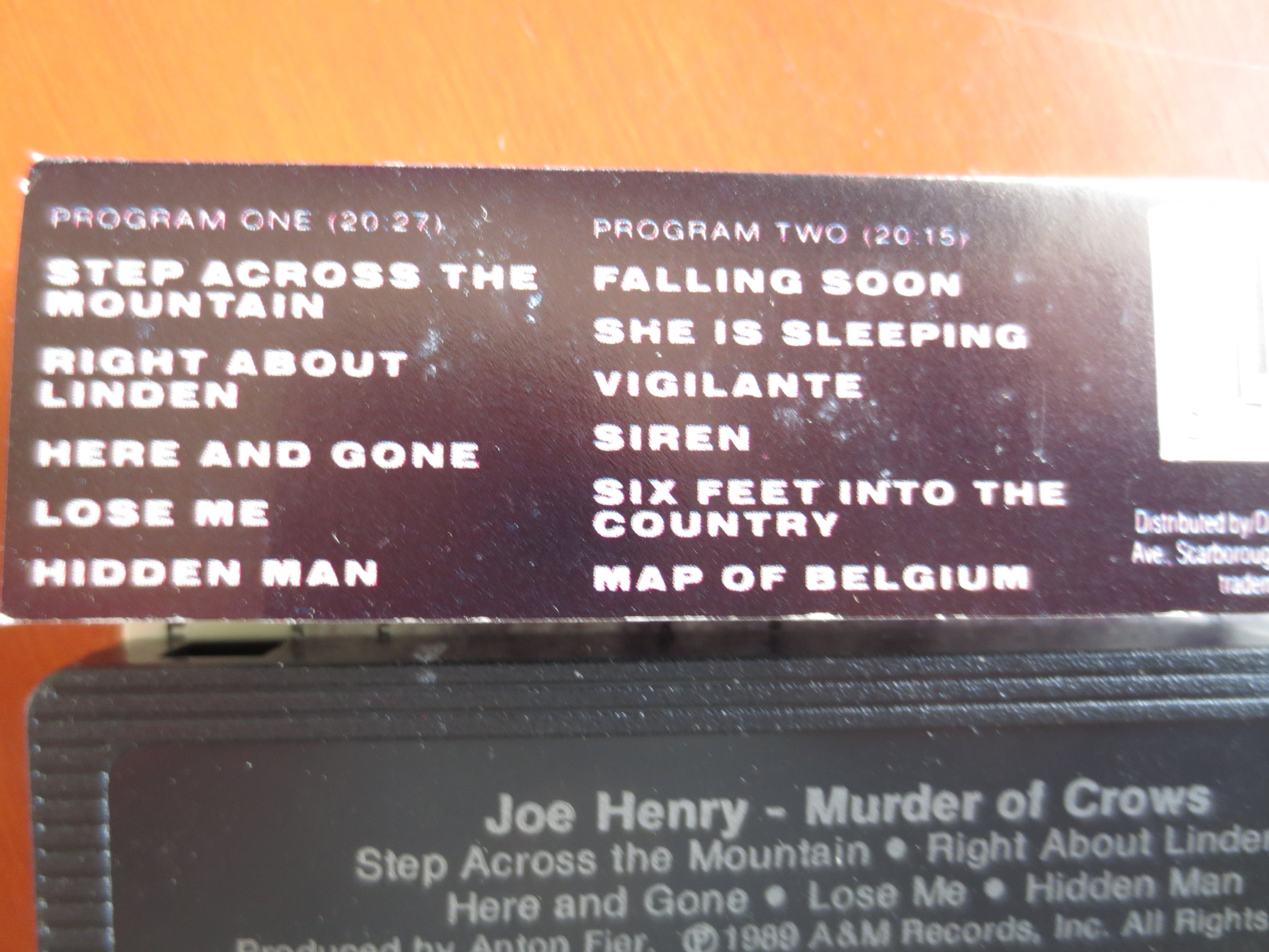 Joe Henry – Murder of Crows (1989) Cassette