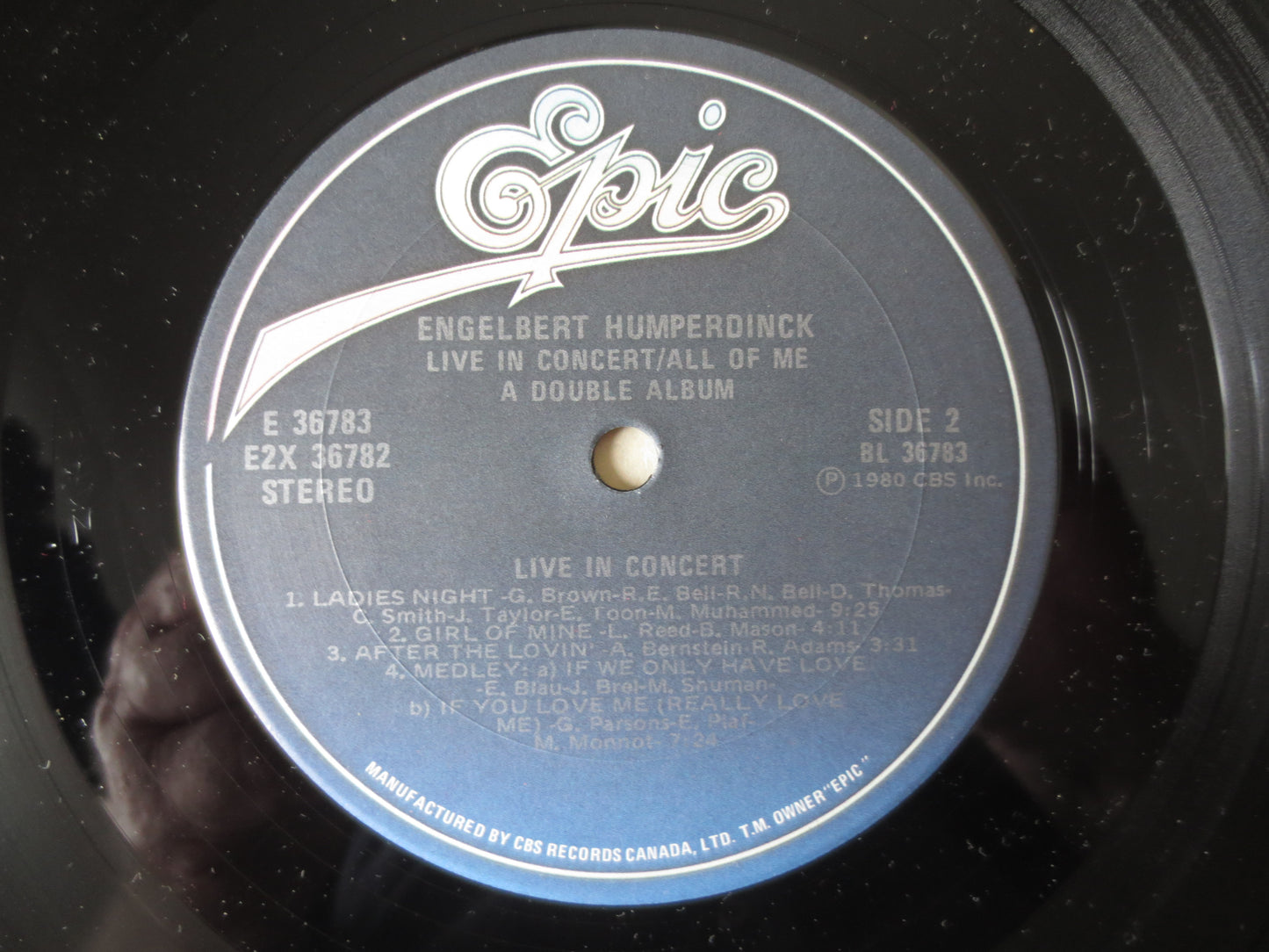ENGELBERT HUMPERDINCK, Live in CONCERT, 2 Record Albums, Vintage Vinyl, Records, Vinyl Records, Vinyl Albums, 1980 Records