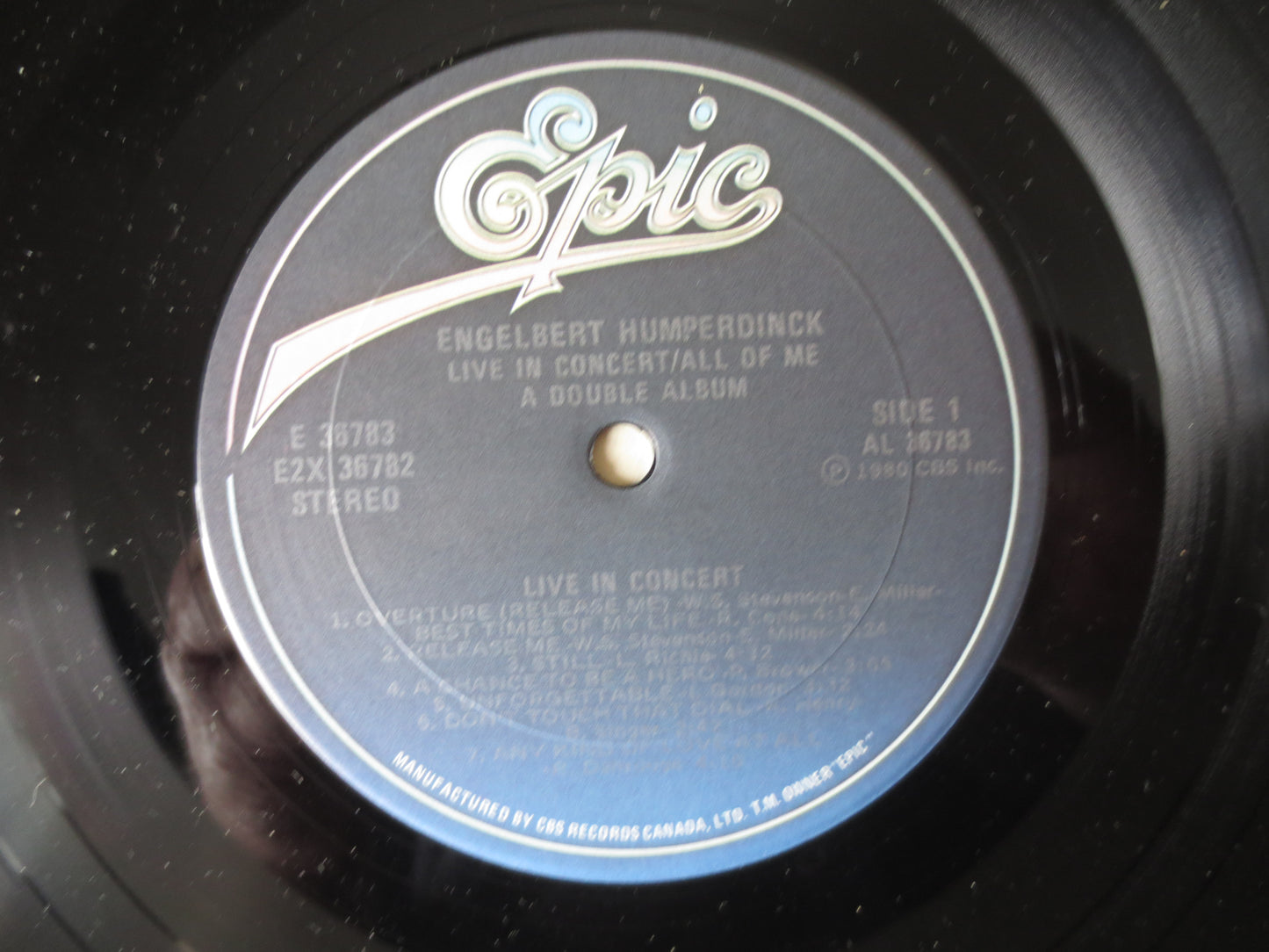 ENGELBERT HUMPERDINCK, Live in CONCERT, 2 Record Albums, Vintage Vinyl, Records, Vinyl Records, Vinyl Albums, 1980 Records