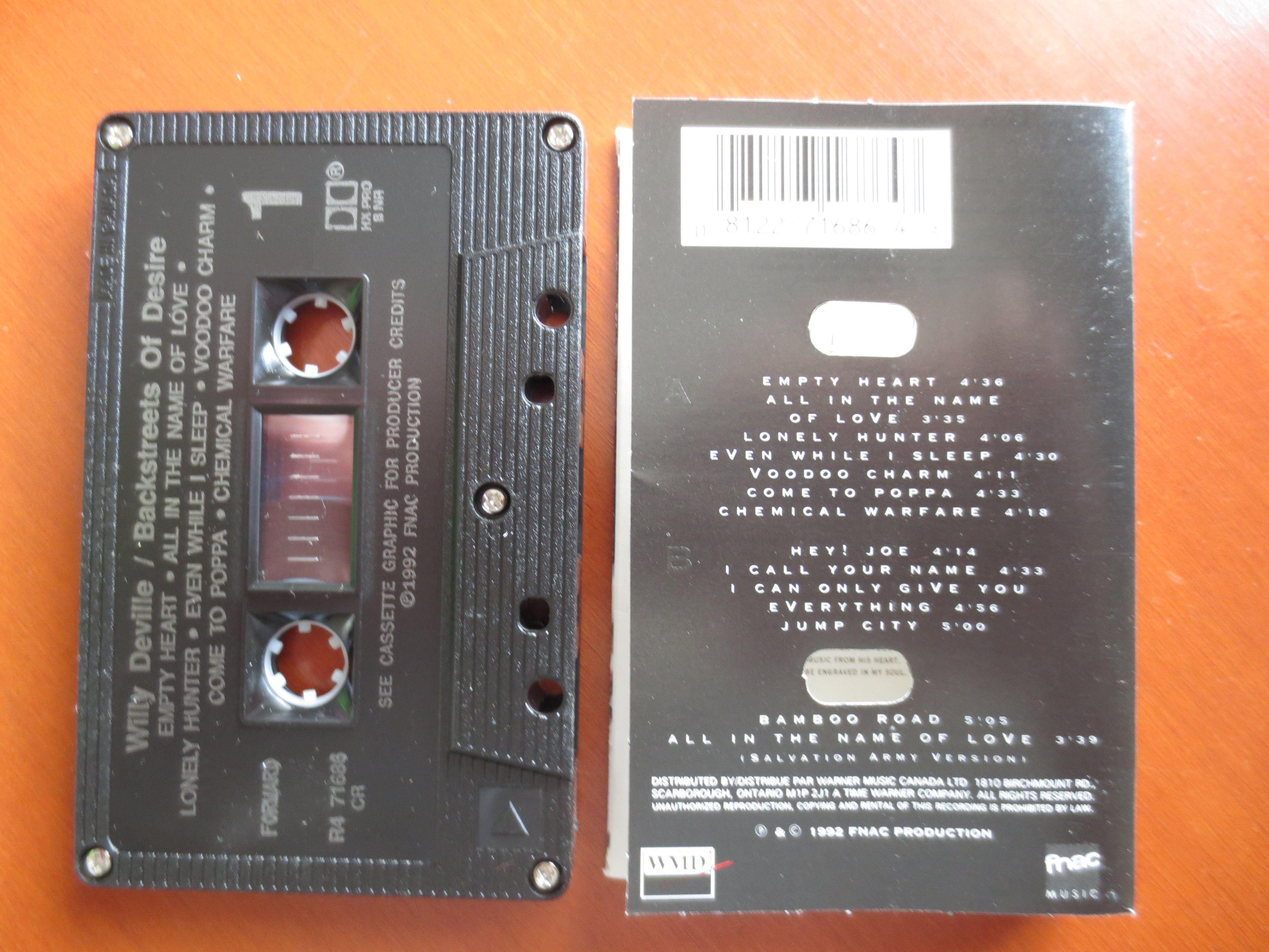 Willy DeVille – Backstreets of Desire (1992) Cassette