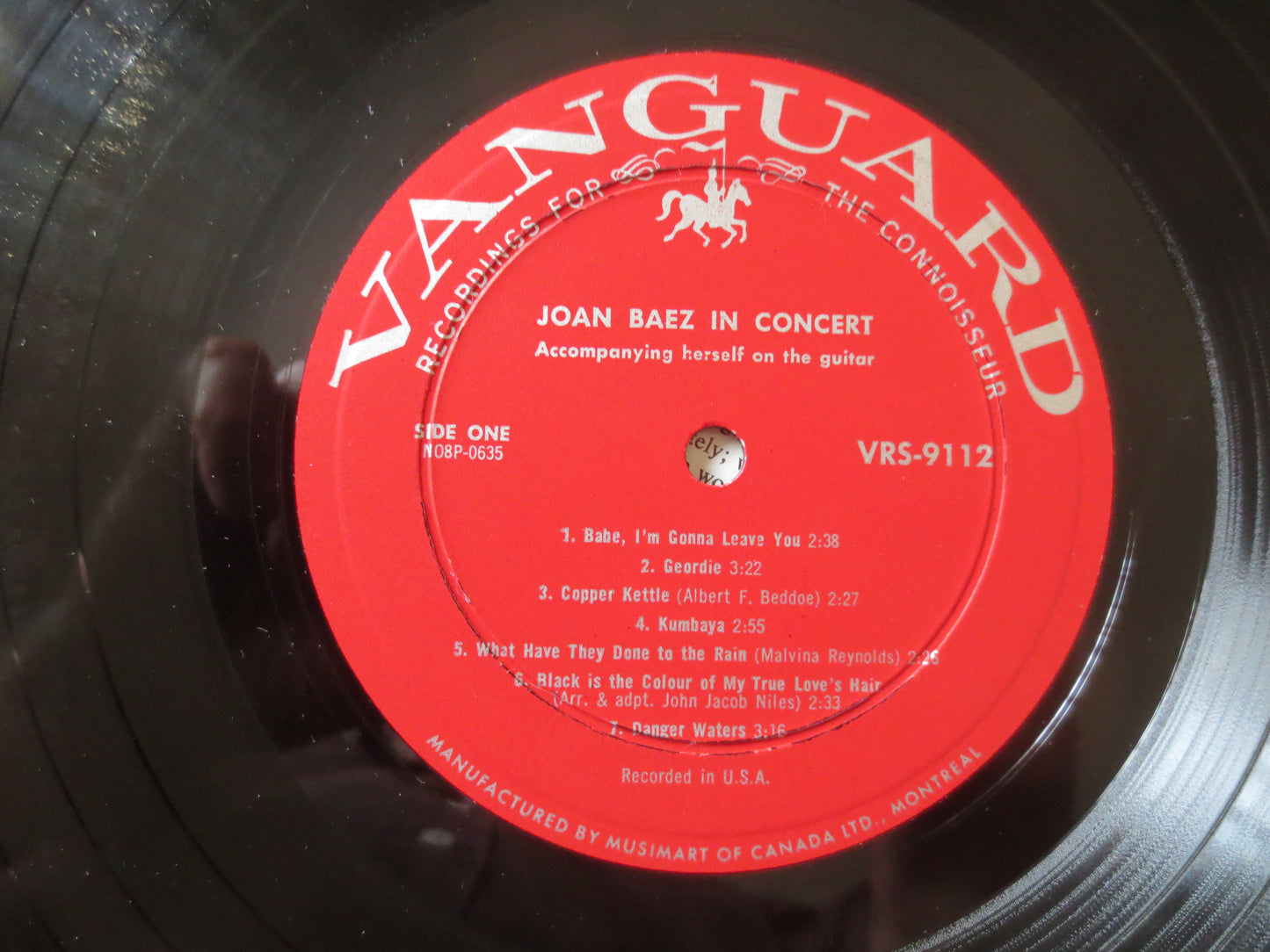 JOAN BAEZ, In CONCERT, Folk Records, Vintage Vinyl, Joan Baez Records, Joan Baez lps, Vinyl Records, Folk lps, 1962 Records