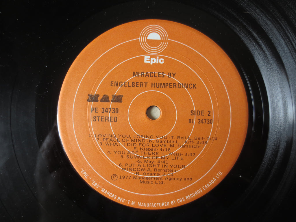 Engelbert Humperdinck – Miracles (1977) Vinyl LP