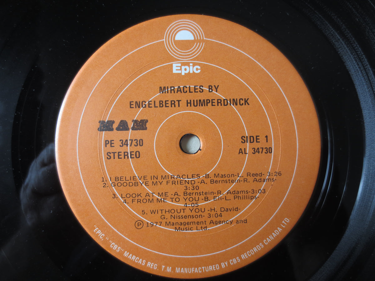 Engelbert Humperdinck – Miracles (1977) Vinyl LP