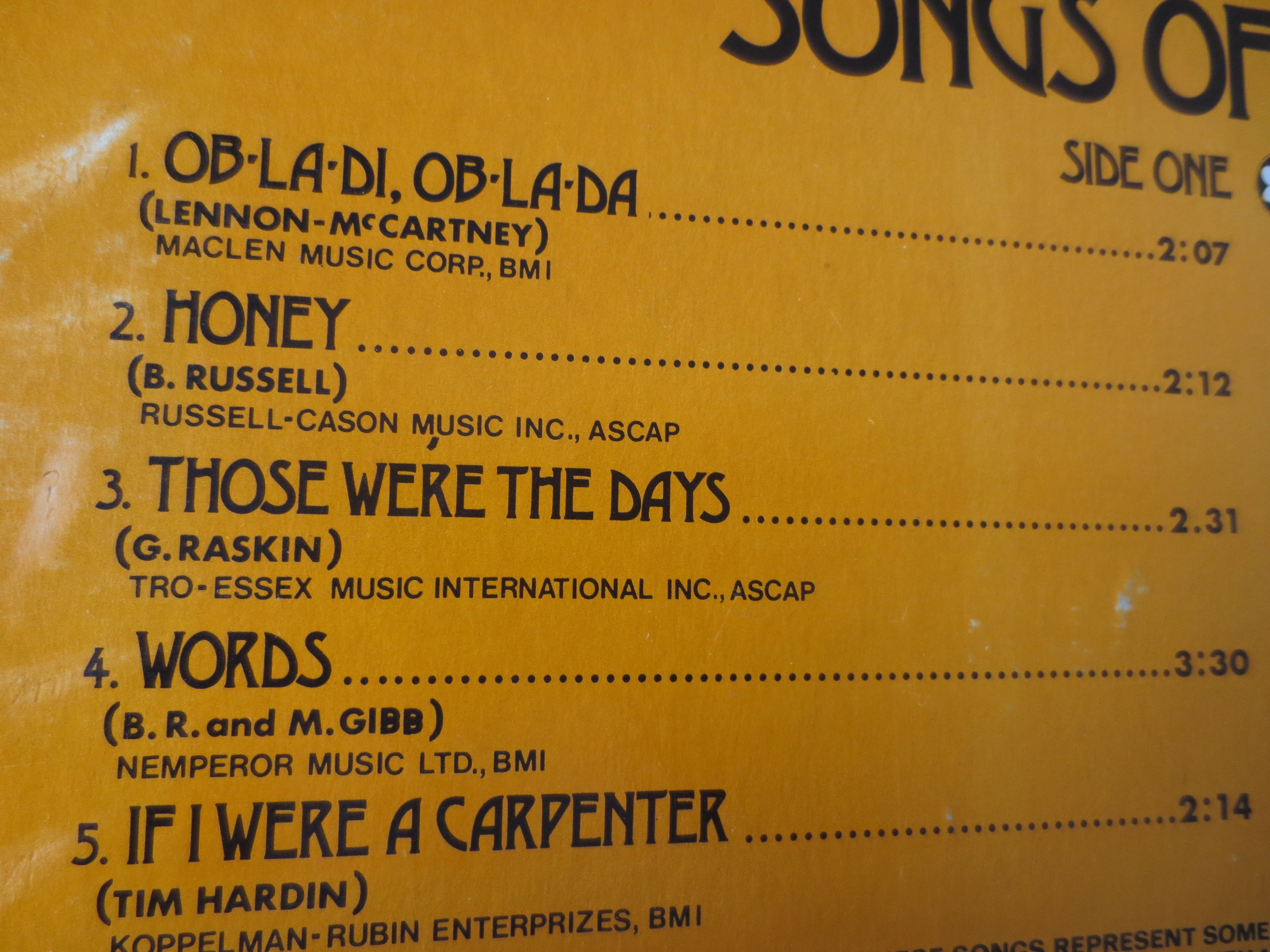 Waldo de los Ríos – Songs of Our Time (1972) Vinyl LP