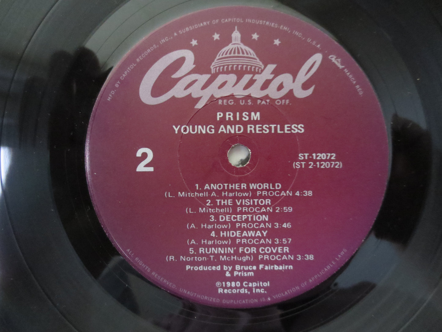 PRISM, YOUNG and RESTLESS, Vintage Vinyl, Prism Record, Prism Lp, Vinyl Records, Rock Vinyl, Vinyl Lp, lps, 1980 Records
