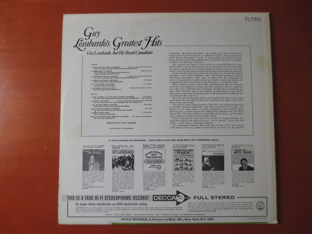 Guy Lombardo – Greatest Hits (1966) Vinyl LP