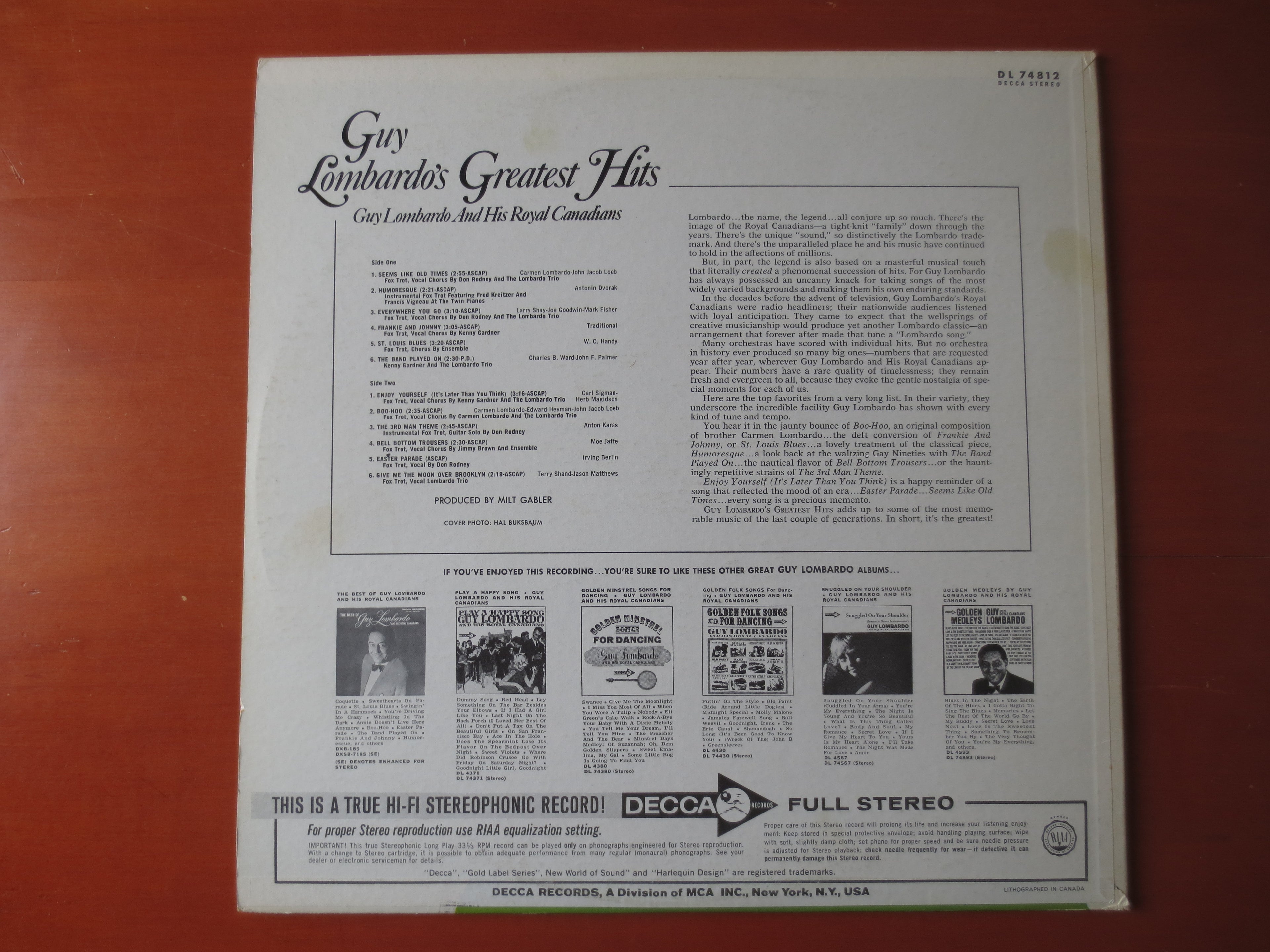 Guy Lombardo – Greatest Hits (1966) Vinyl LP