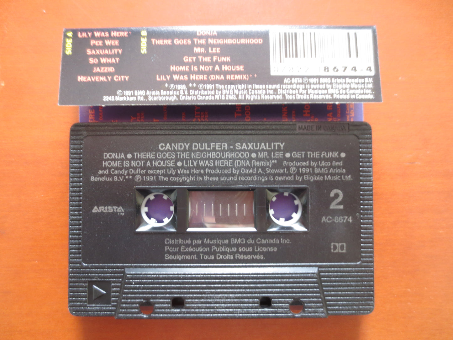 CANDY DULFER, SAXUALITY, Candy Dulfer Lp, Tape Cassette, Jazz Cassette, Funk Cassette, Music Cassette, 1991 Cassette