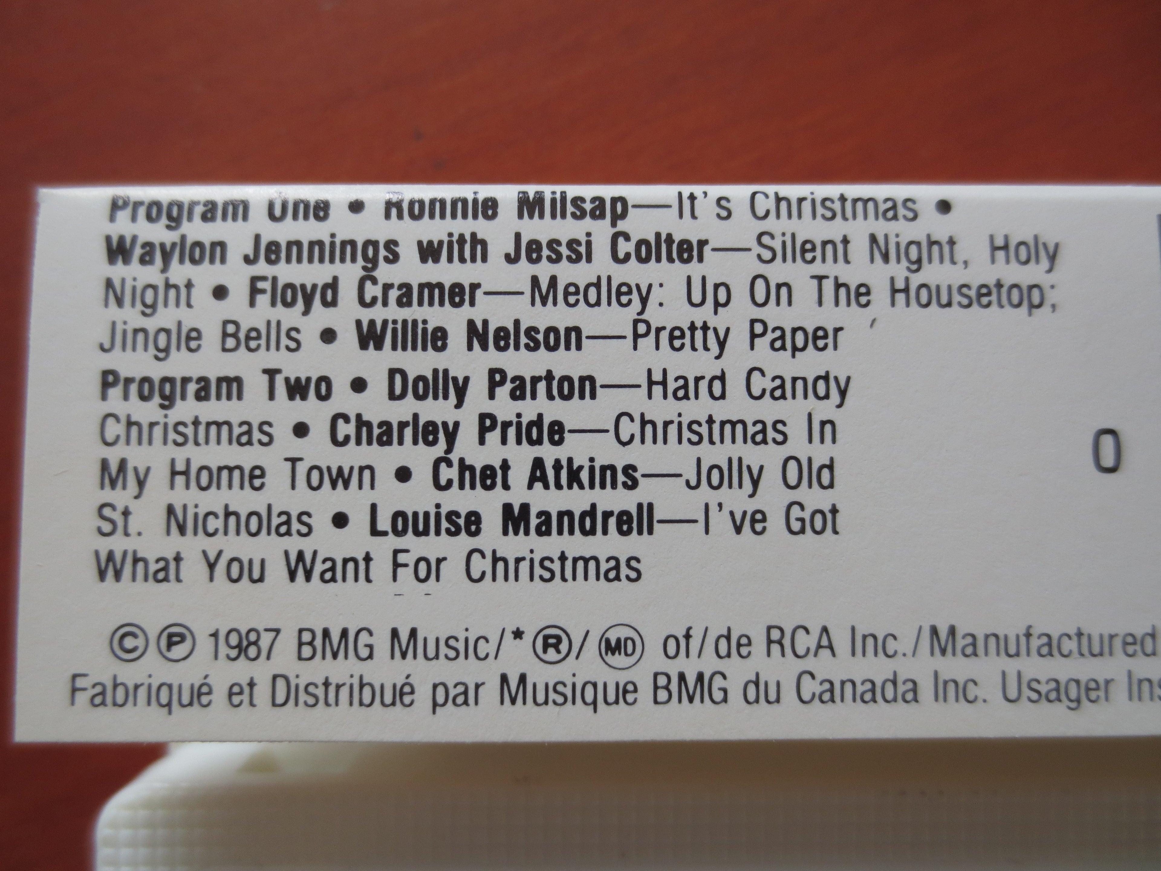 A Merry Country Christmas (1987) Cassette