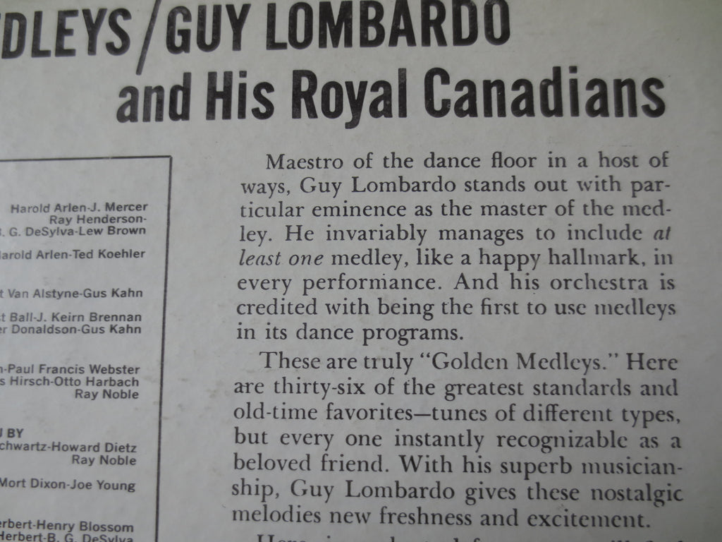 Guy Lombardo – Golden Medleys (1980) Vinyl LP
