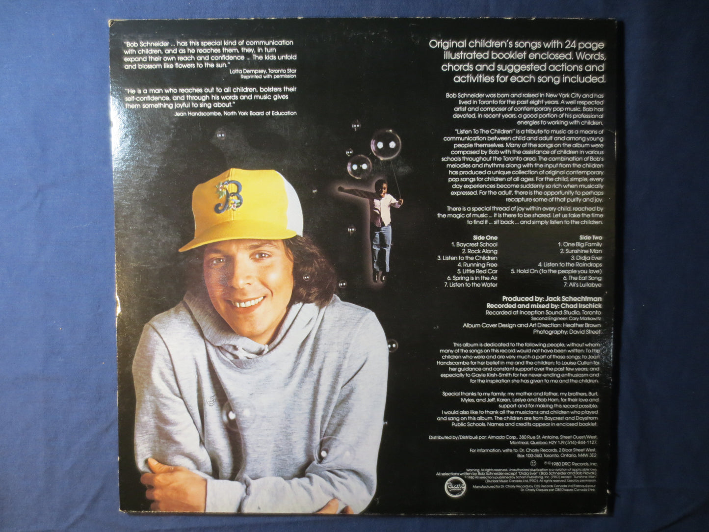 LISTEN to the CHILDREN, KIDS Record, Bob Schneider Album,  Childrens Album, Kids Album, Childrens Vinyl, Lps, 1980 Records