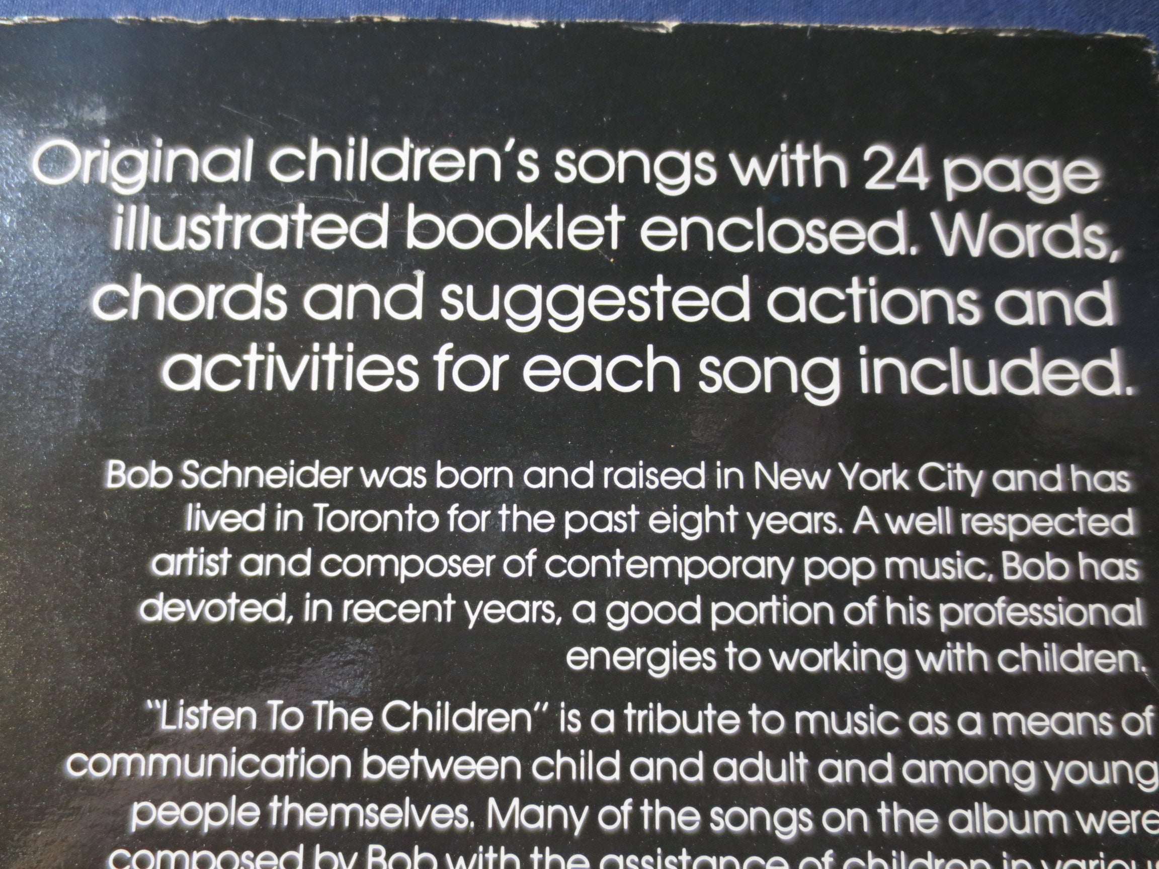 Bob Schneider – Listen to the Children (1980) Vinyl LP