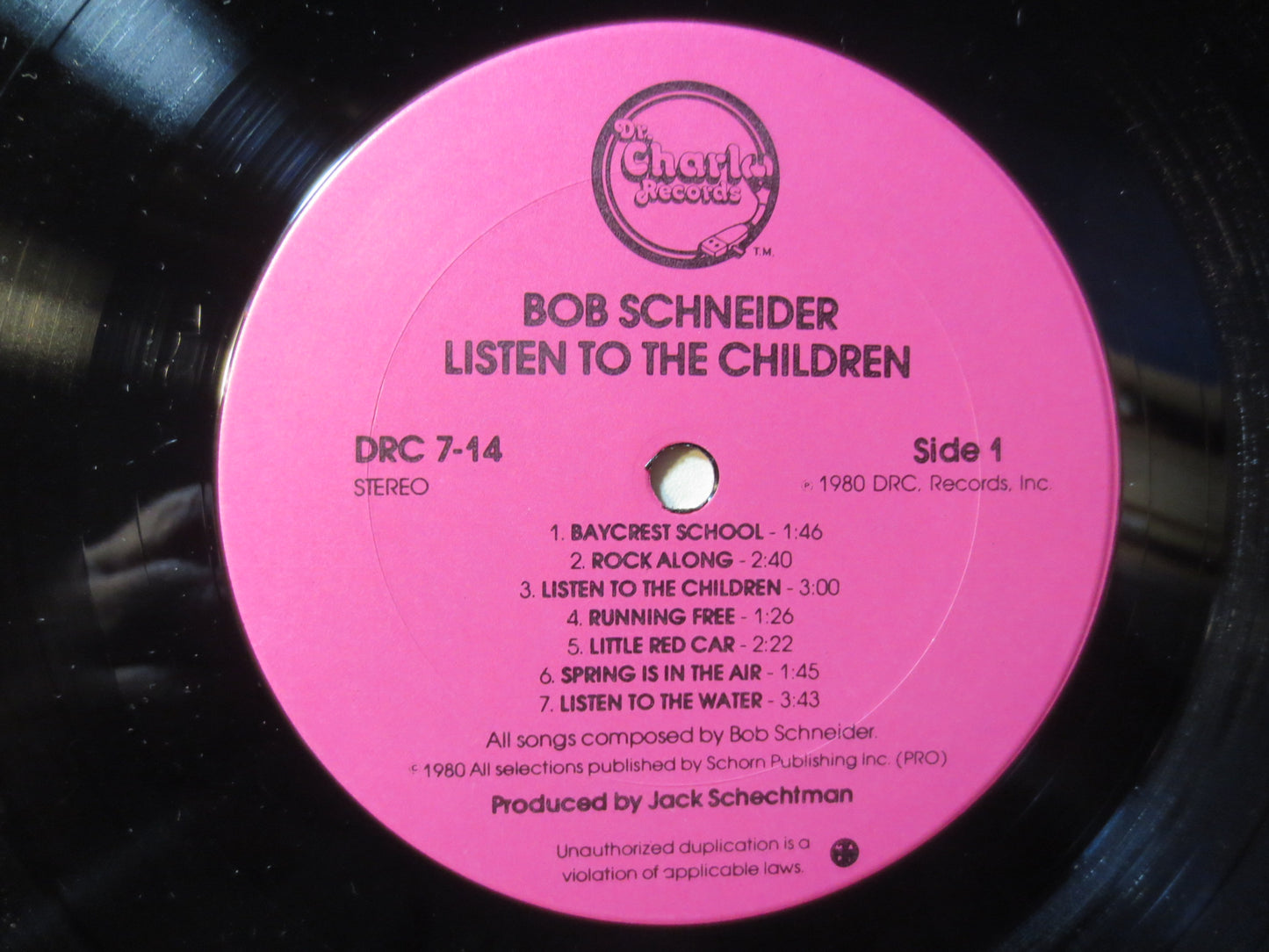 LISTEN to the CHILDREN, KIDS Record, Bob Schneider Album,  Childrens Album, Kids Album, Childrens Vinyl, Lps, 1980 Records