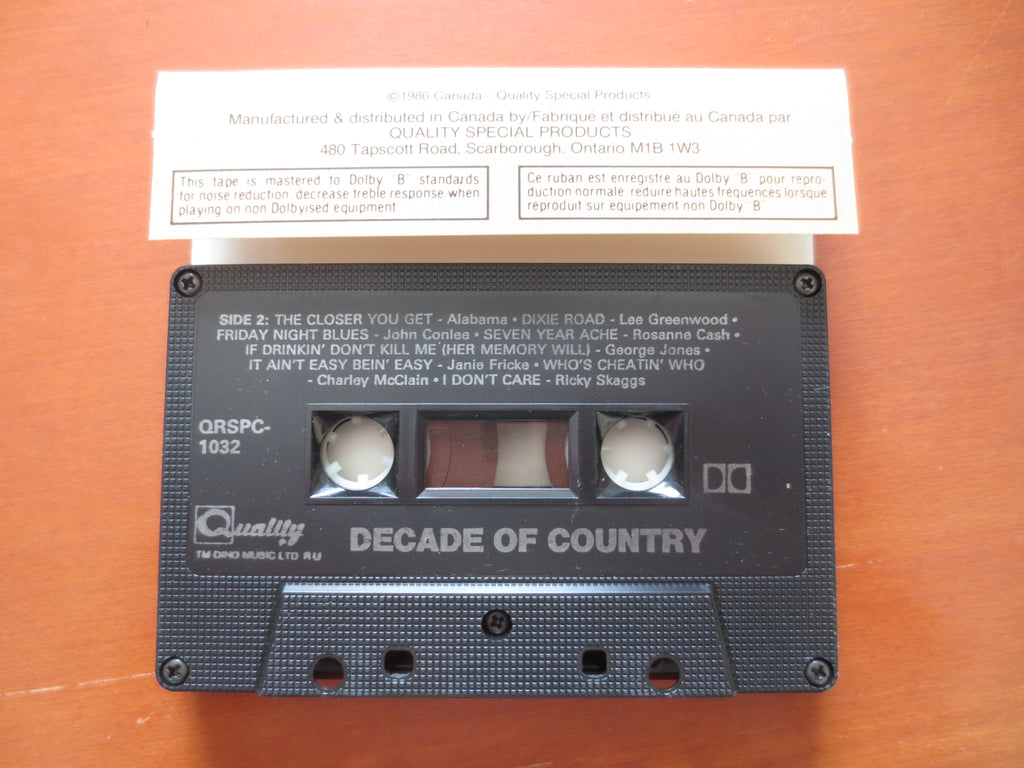 Decade of Country (1986) Cassette