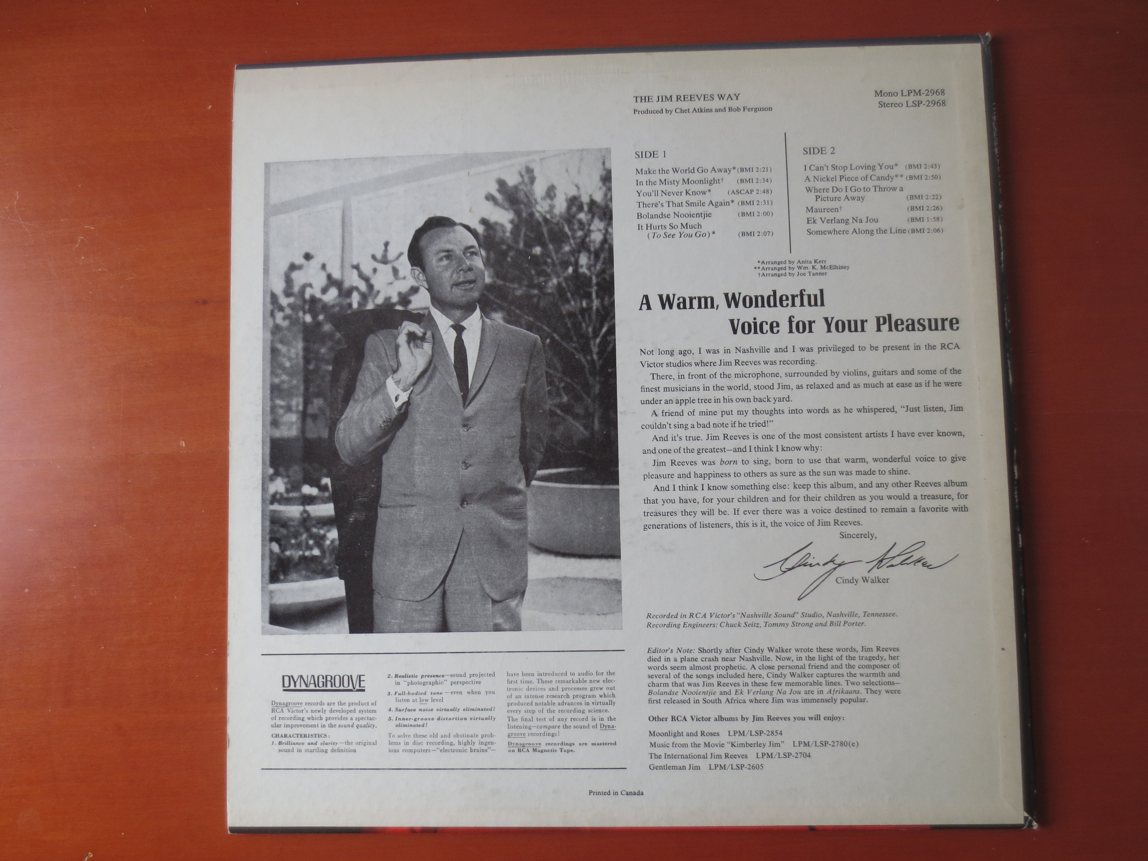 Jim Reeves – The Jim Reeves Way (1965) Vinyl LP