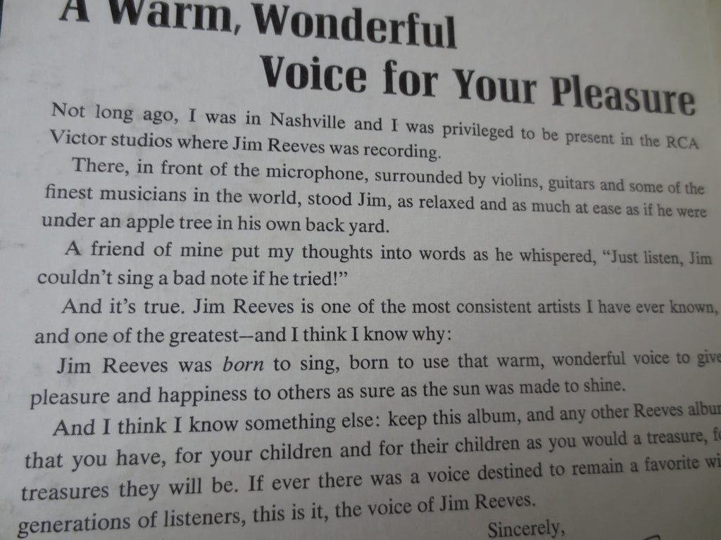 Jim Reeves – The Jim Reeves Way (1965) Vinyl LP