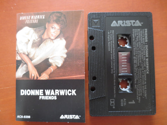 DIONNE WARWICK, FRIENDS, Dionne Warwick Tape, Dionne Warwick Album, Pop Music Tape, Tape Cassette, Cassette, 1985 Cassette
