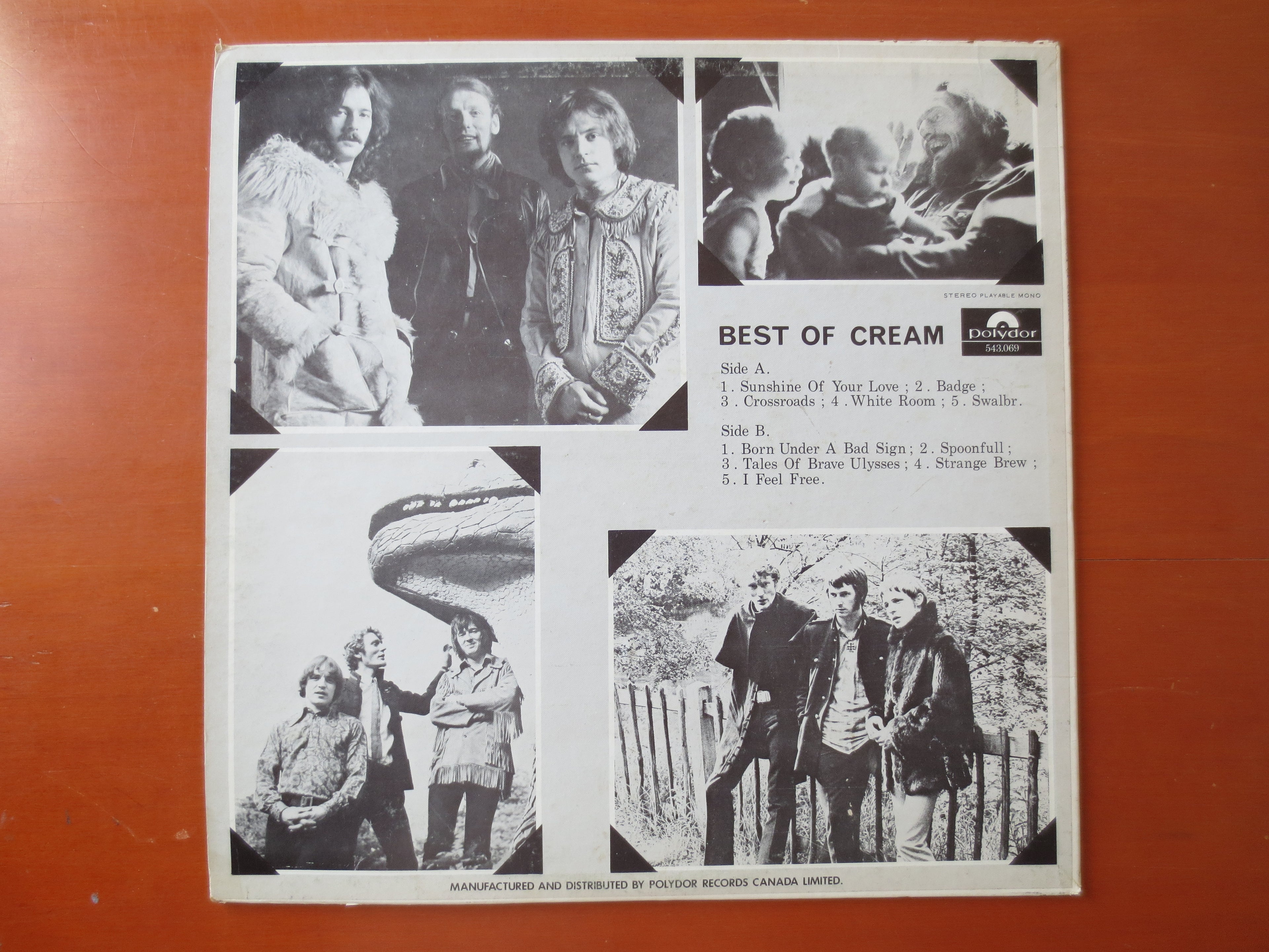CREAM, Best of Album, 1969 Record, Vinyl Lp