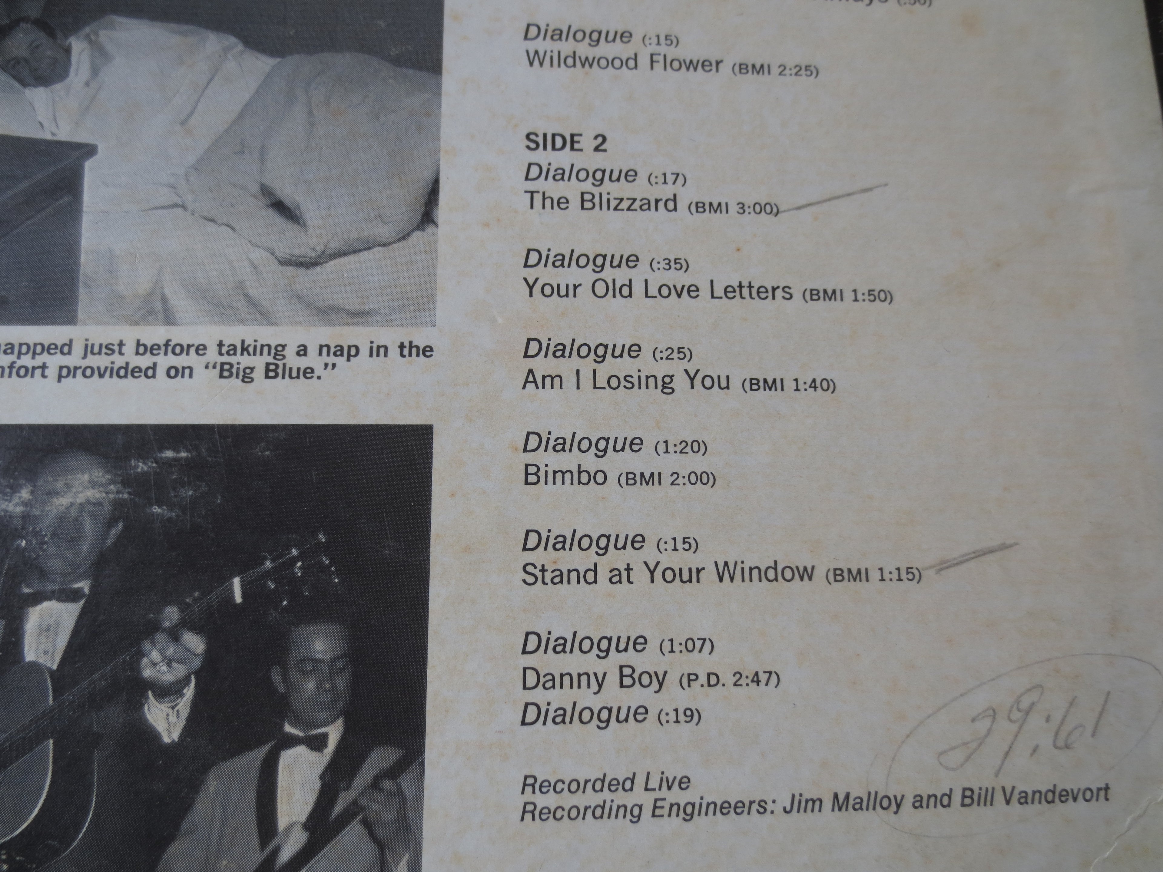Jim Reeves – On Stage (1968) Vinyl LP