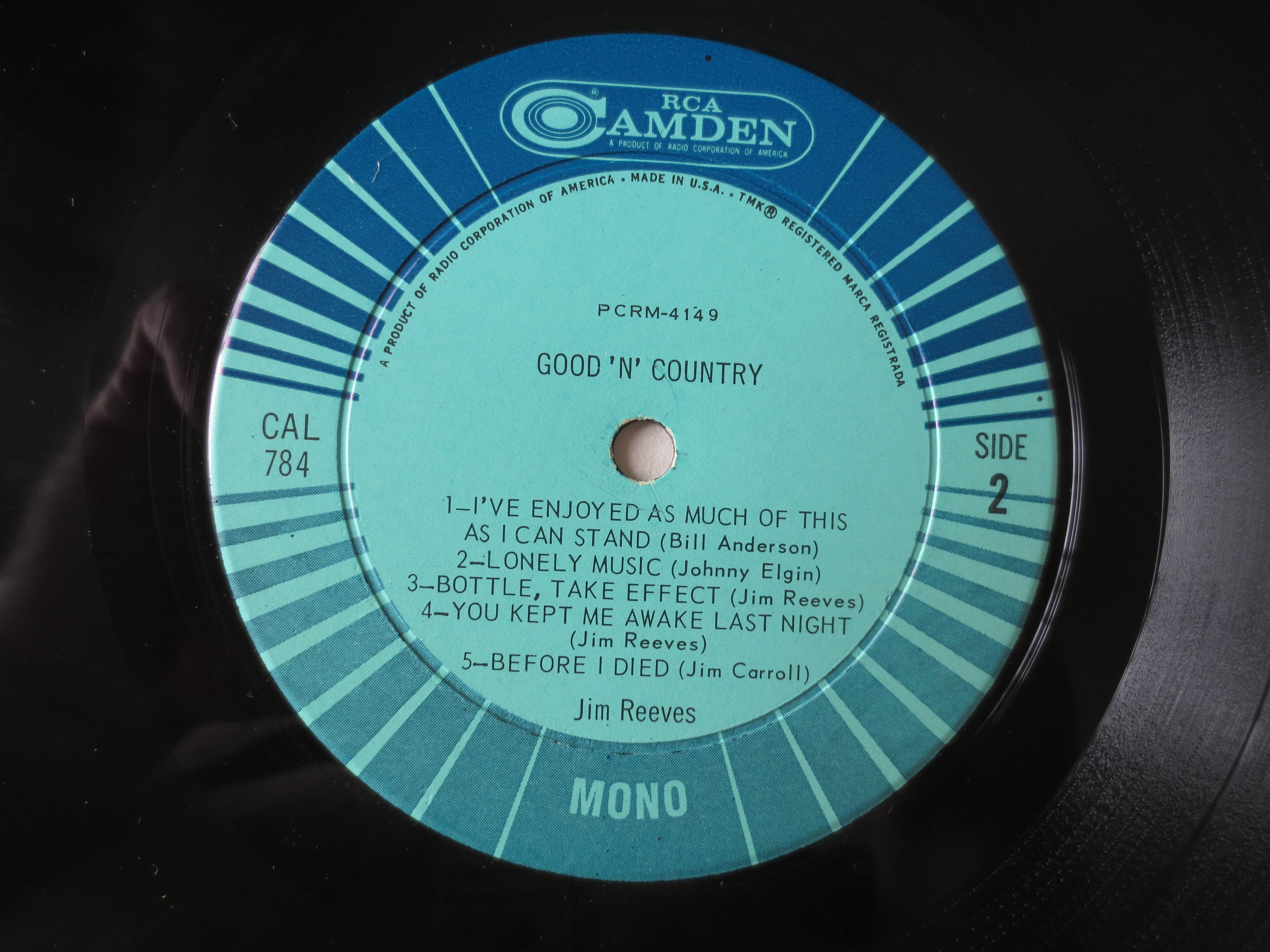 Jim Reeves – Good 'N' Country (1963) Vinyl LP